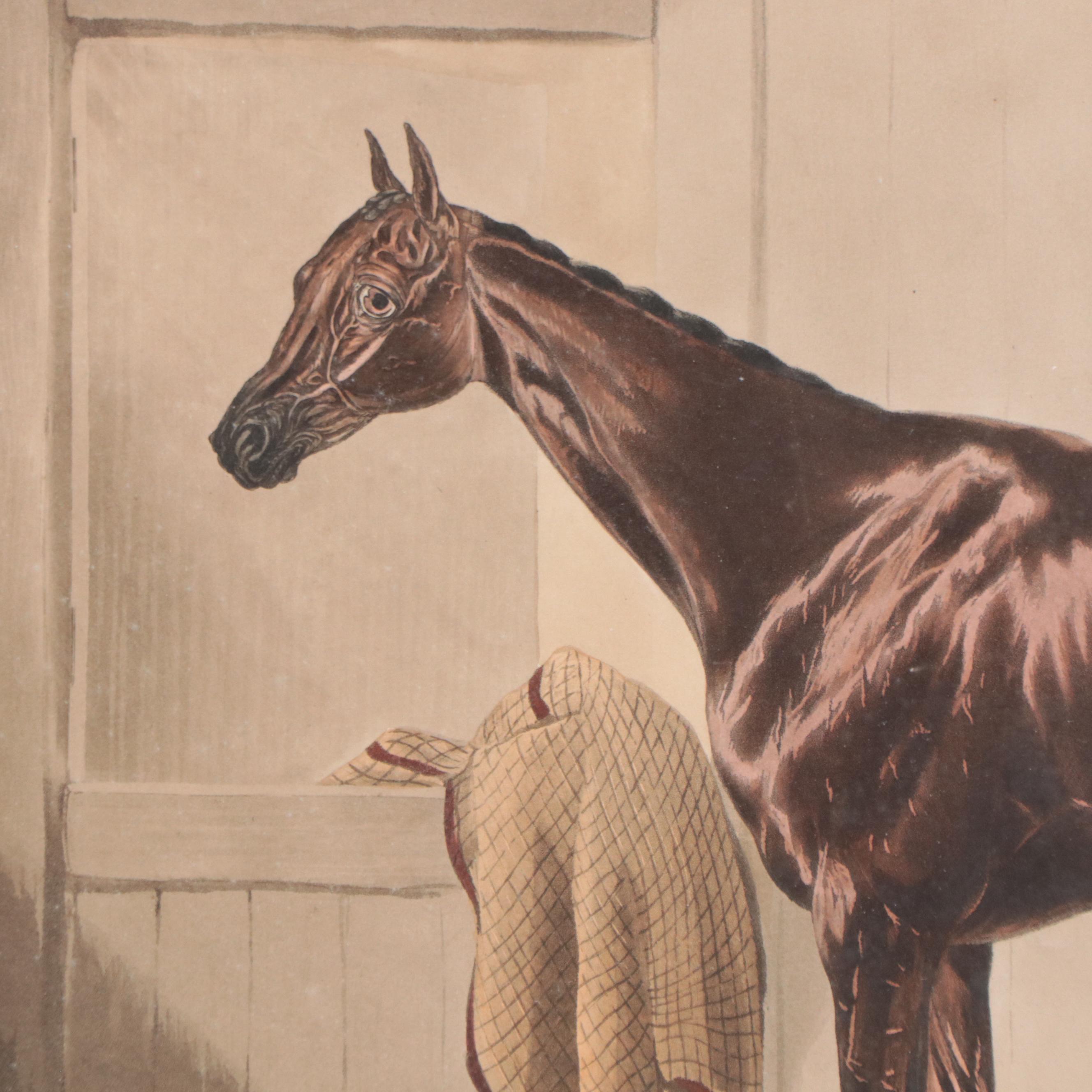 Mixed Media Etching After Harry Hall "Blue Gown"