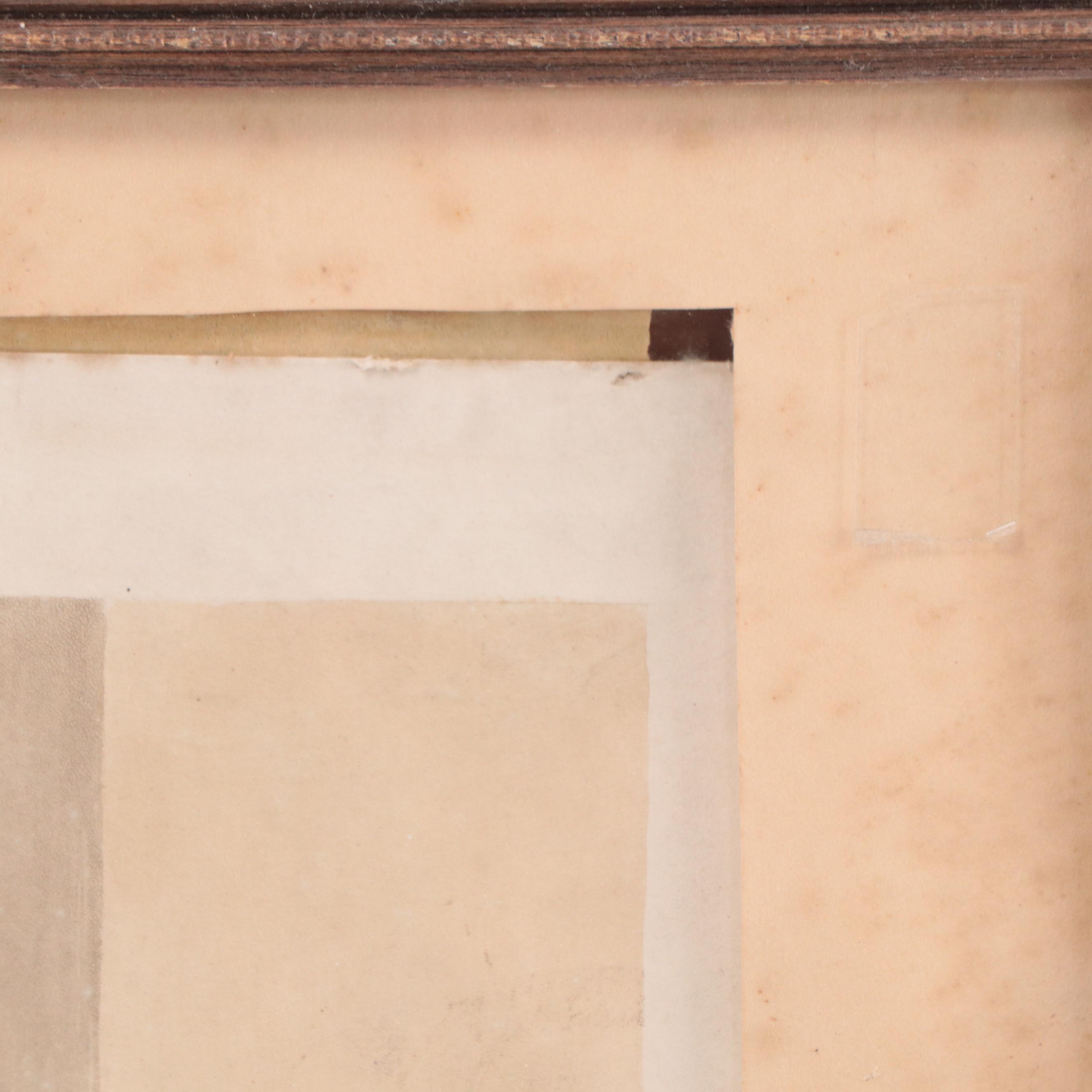 Mixed Media Etching After Harry Hall "Blue Gown"