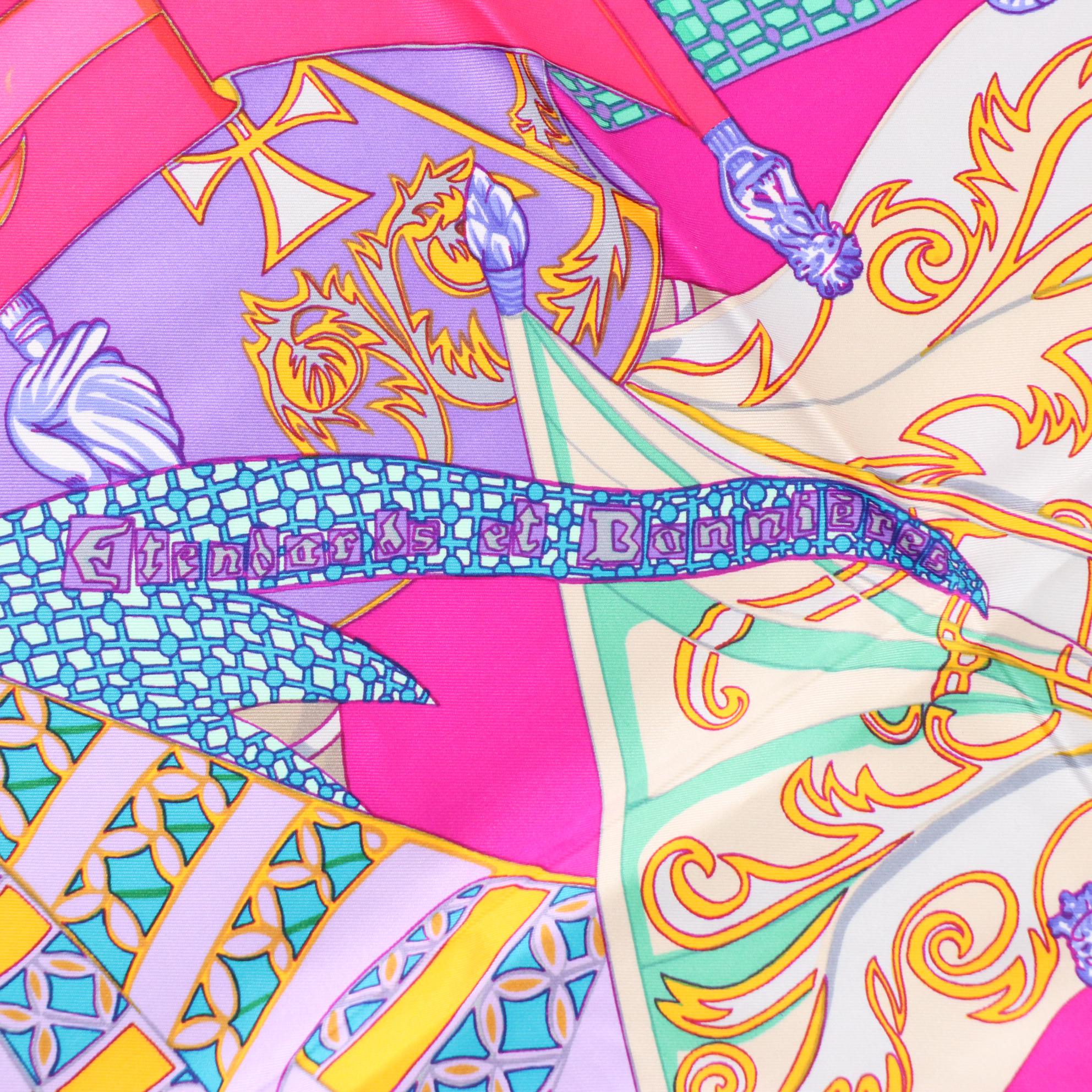 Hermès "Etendards et Bannieres" Scarf 90 in Silk Twill