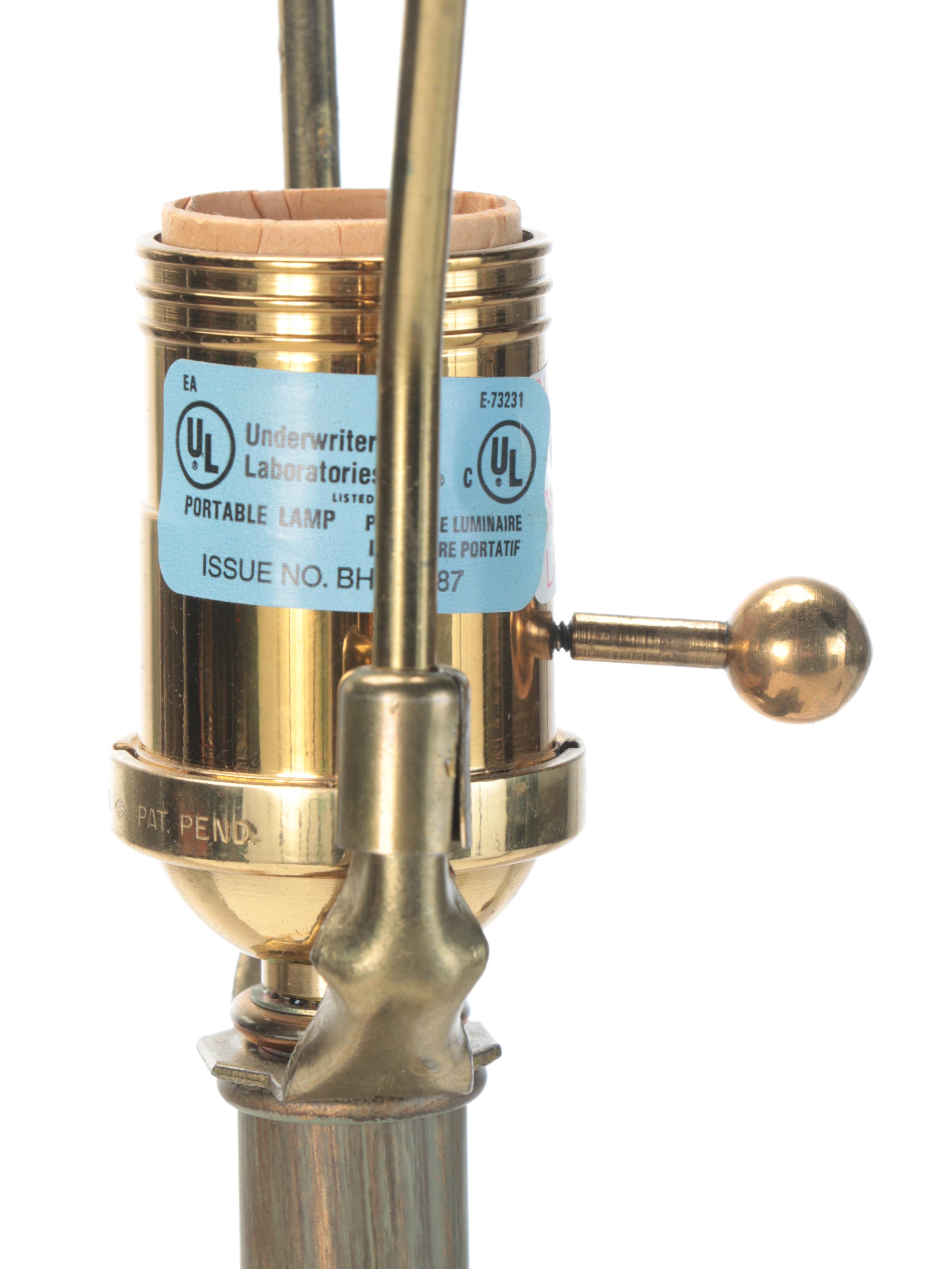 Ethan Allen Neoclassical Style Iron Urn Table Lamps, Contemporary