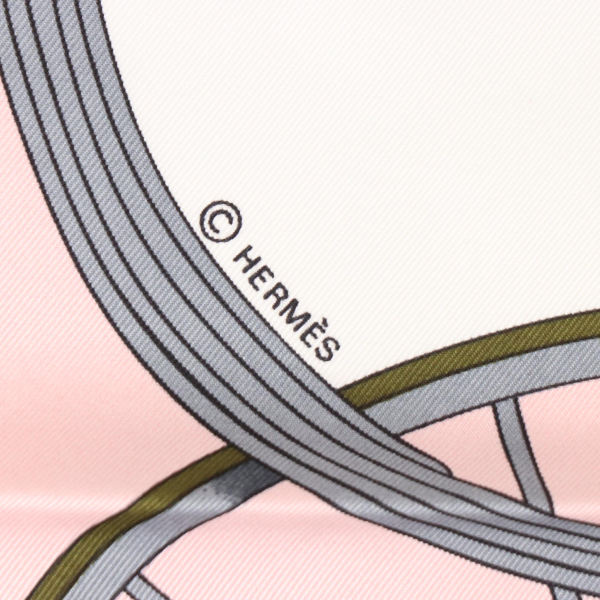Hermès "Springs" Silk Twill Scarf 90