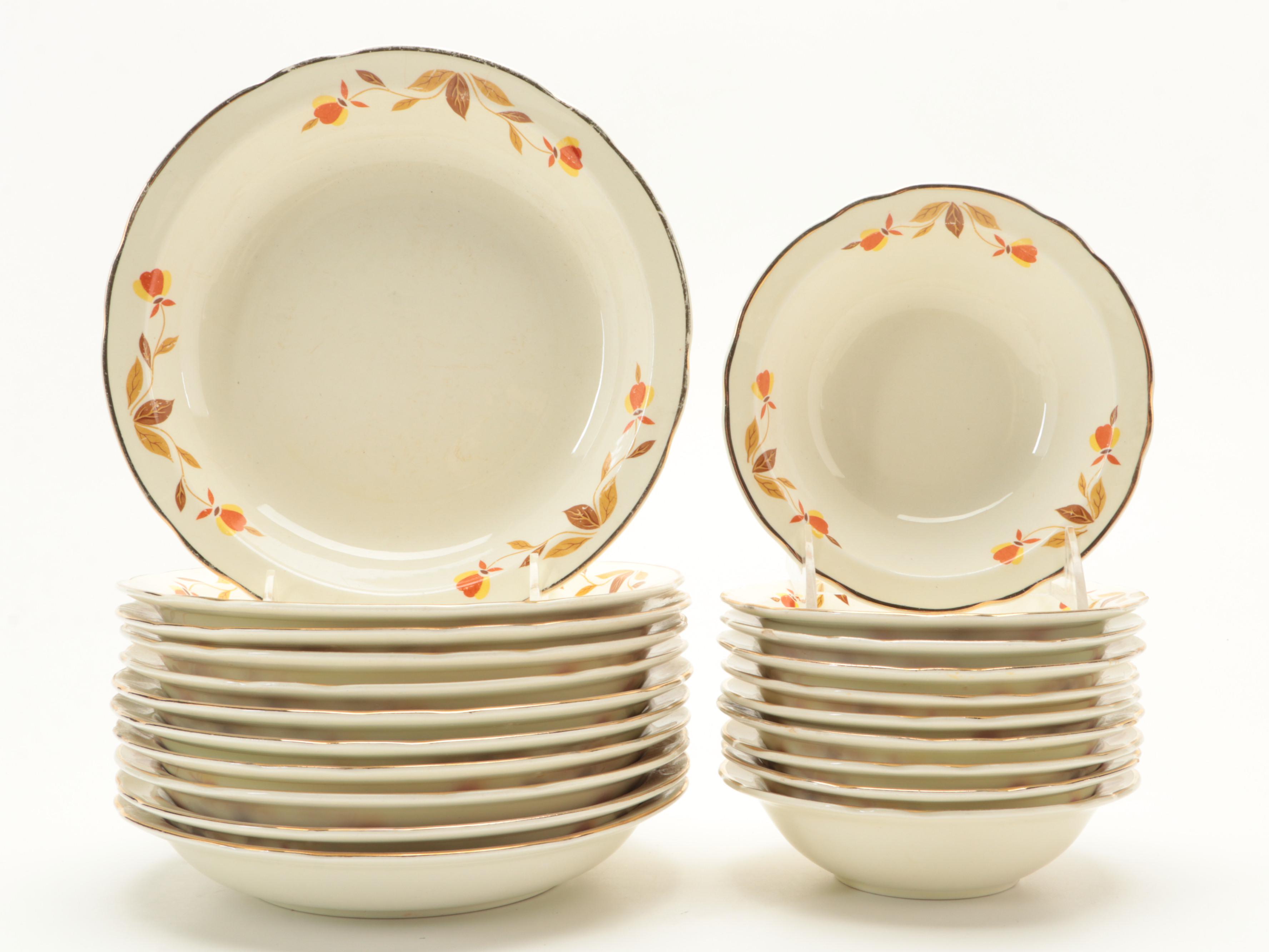 Hall China "Autumn Leaf" Ceramic Dinnerware