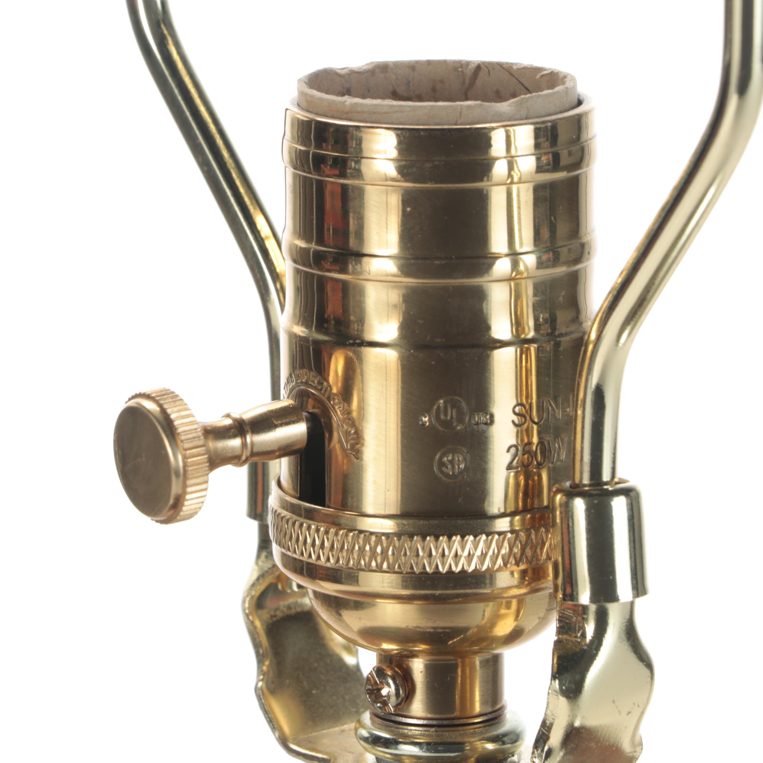 Etched Silver Mercury Glass Table Lamp by Ethan Allen