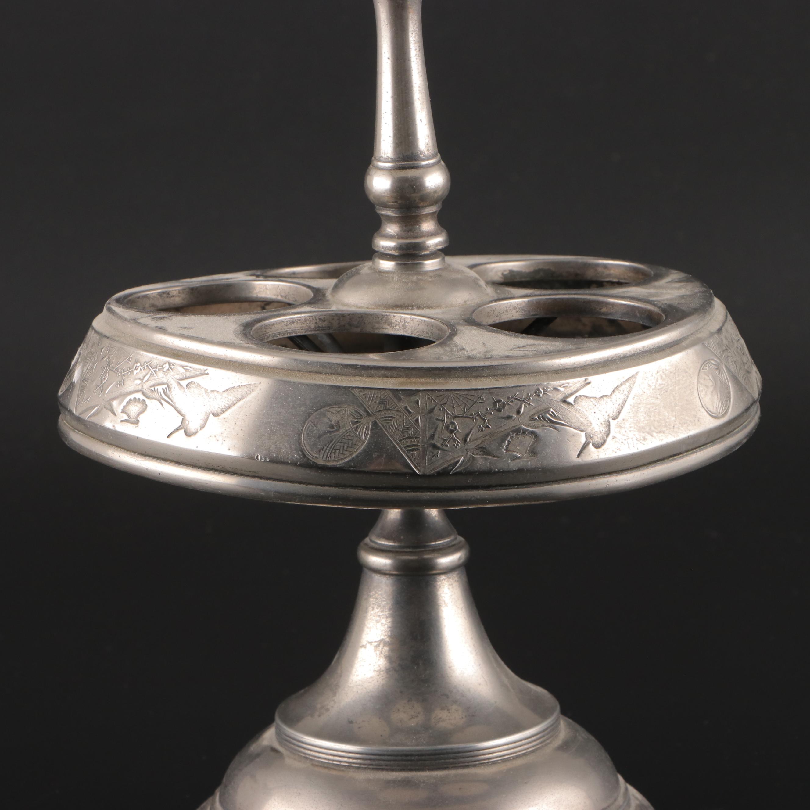 Victorian Aesthetic Movement Silver Plate Condiment Set, Late 19th/ Early 20th C