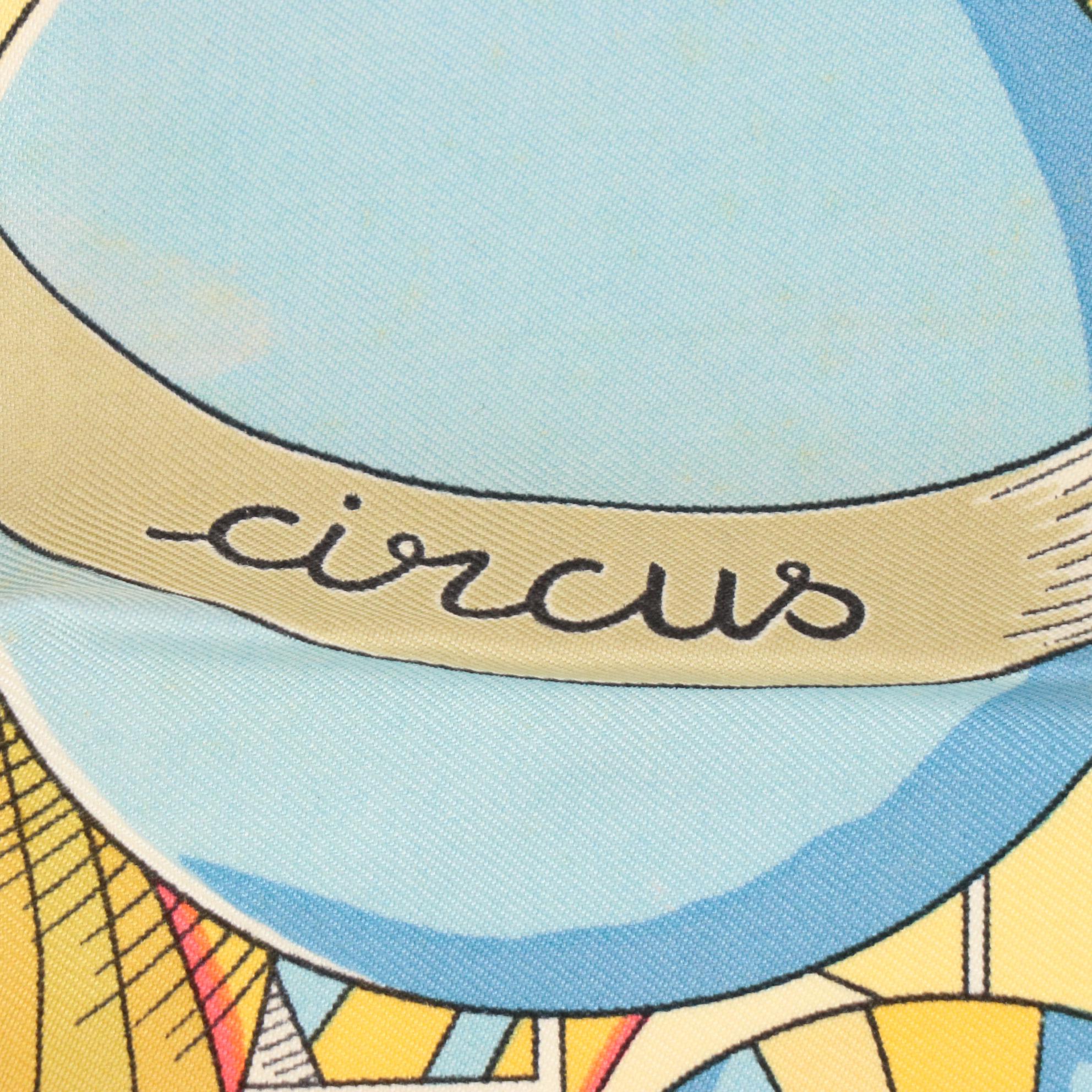 Hermès "Circus" Scarf 90 in Silk Twill