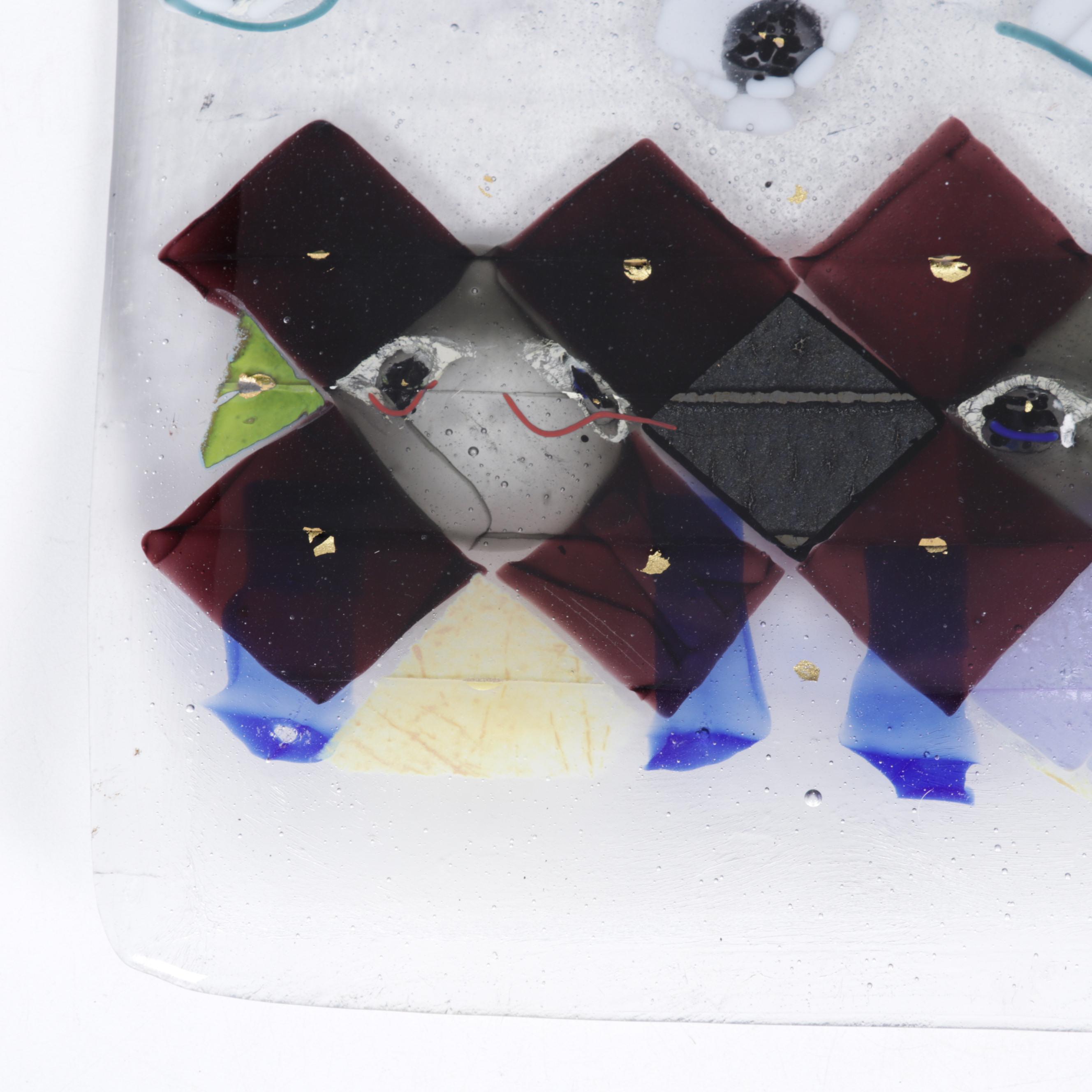 Gretchen Cochran Blown Art Glass Tray