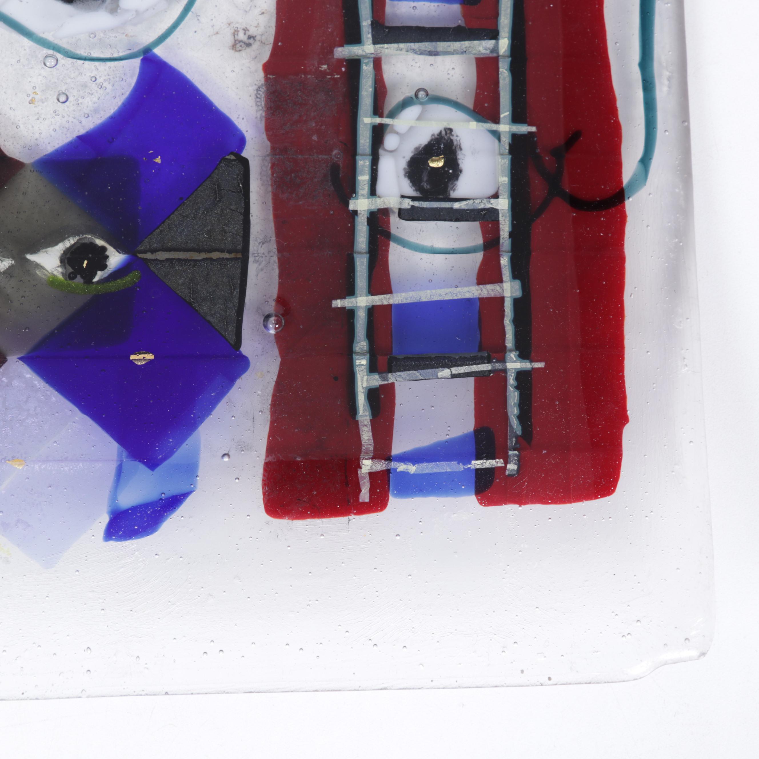 Gretchen Cochran Blown Art Glass Tray