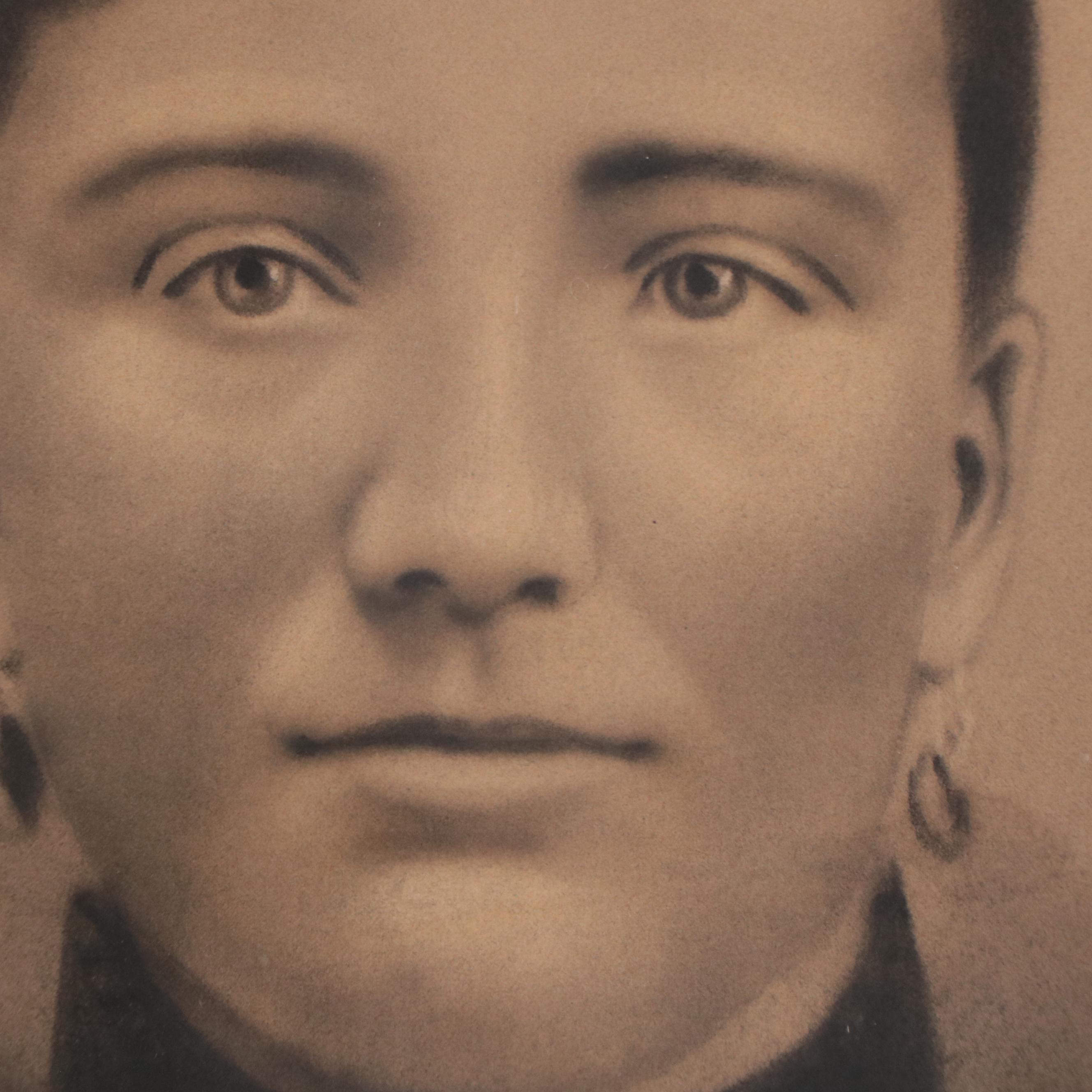 Crayon Portrait of Young Woman, 19th Century