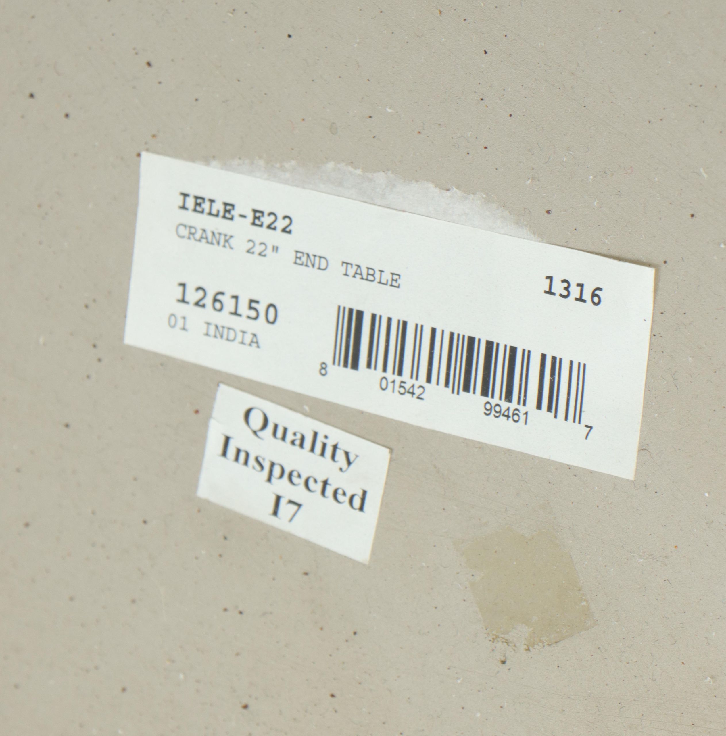 Industrial Style Metal Adjustable-Height "Crank" Side Table