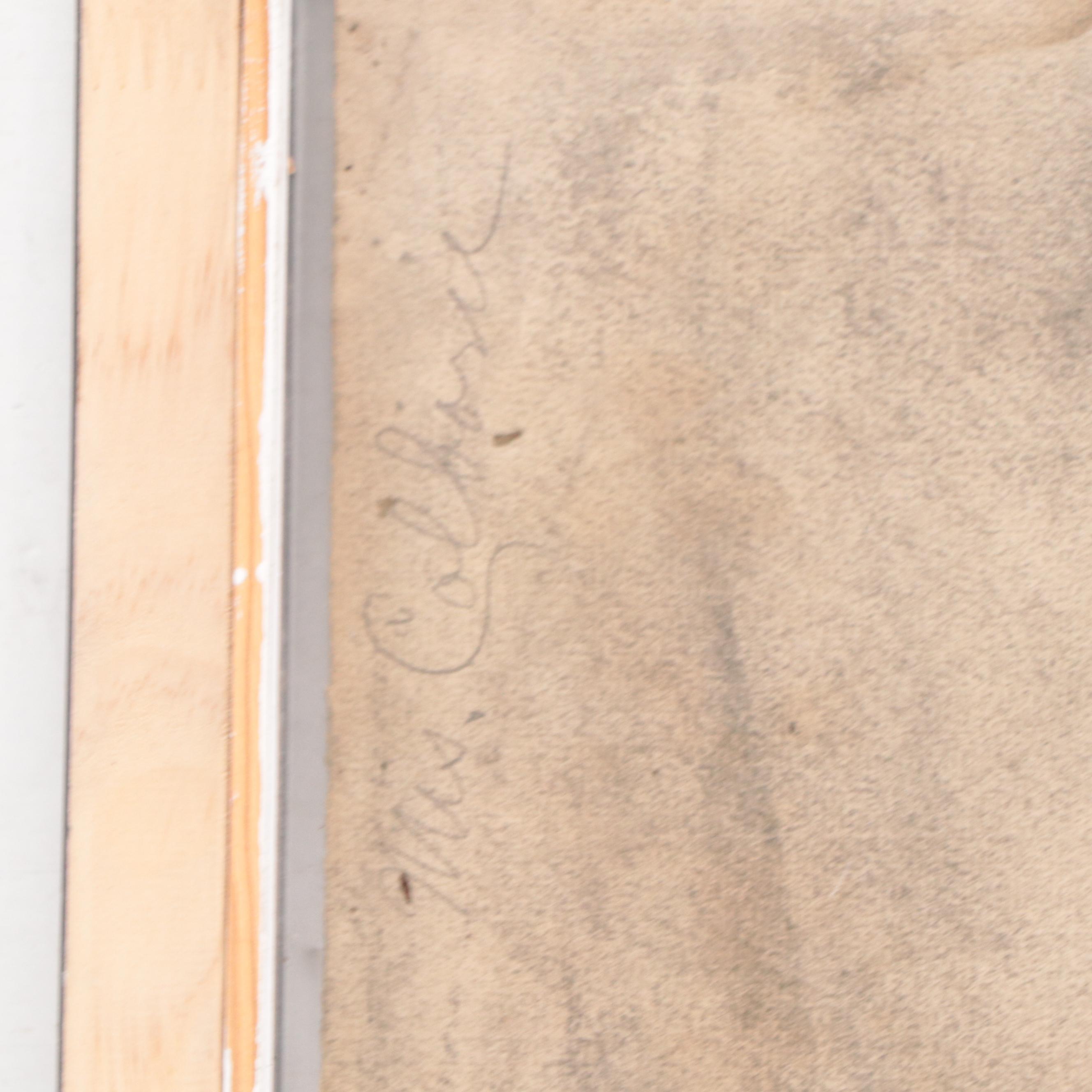 Double-Sided Charcoal Drawing of Statue and United States Capitol