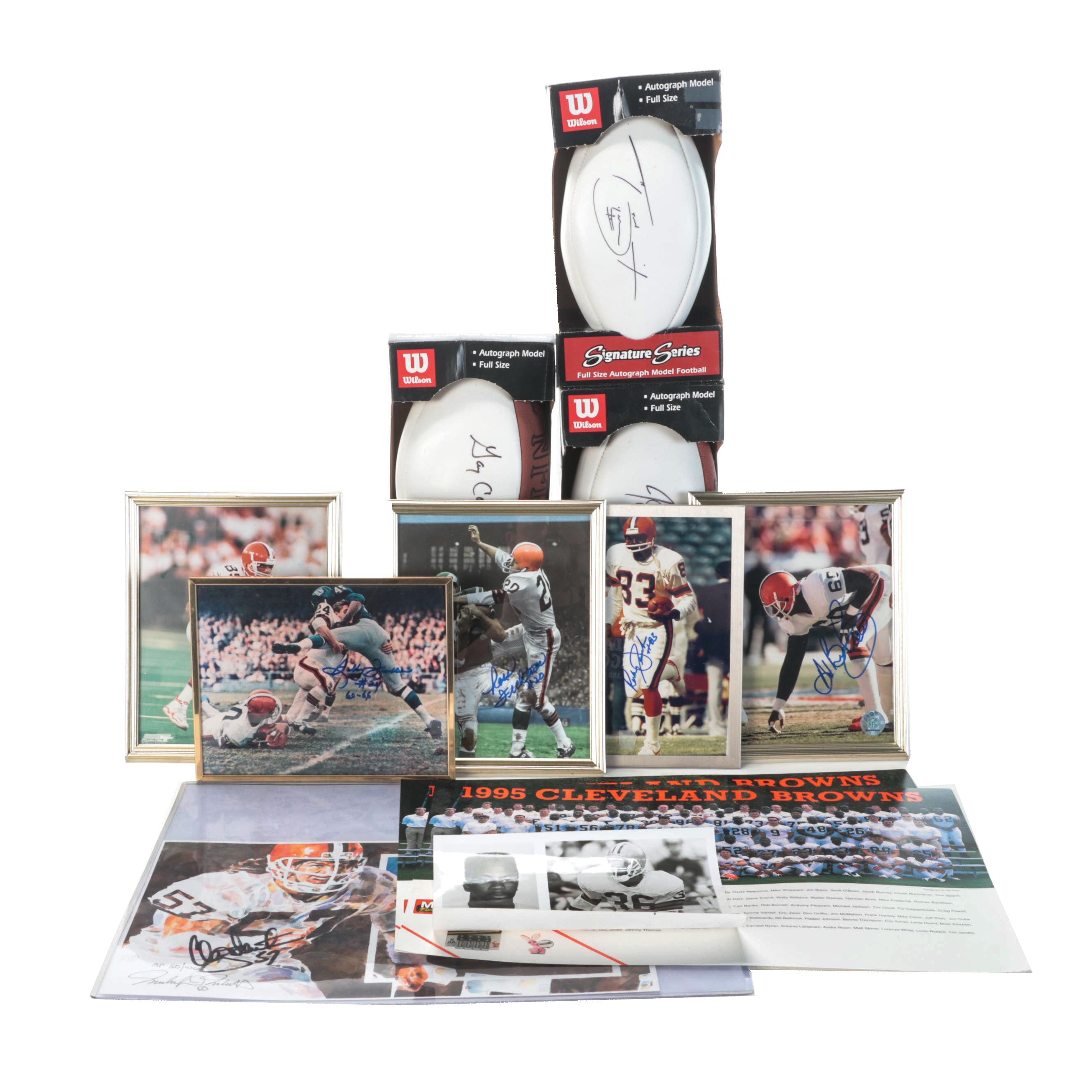 Cleveland Browns Signed Footballs, Giclées and More Including Collins, Dixon