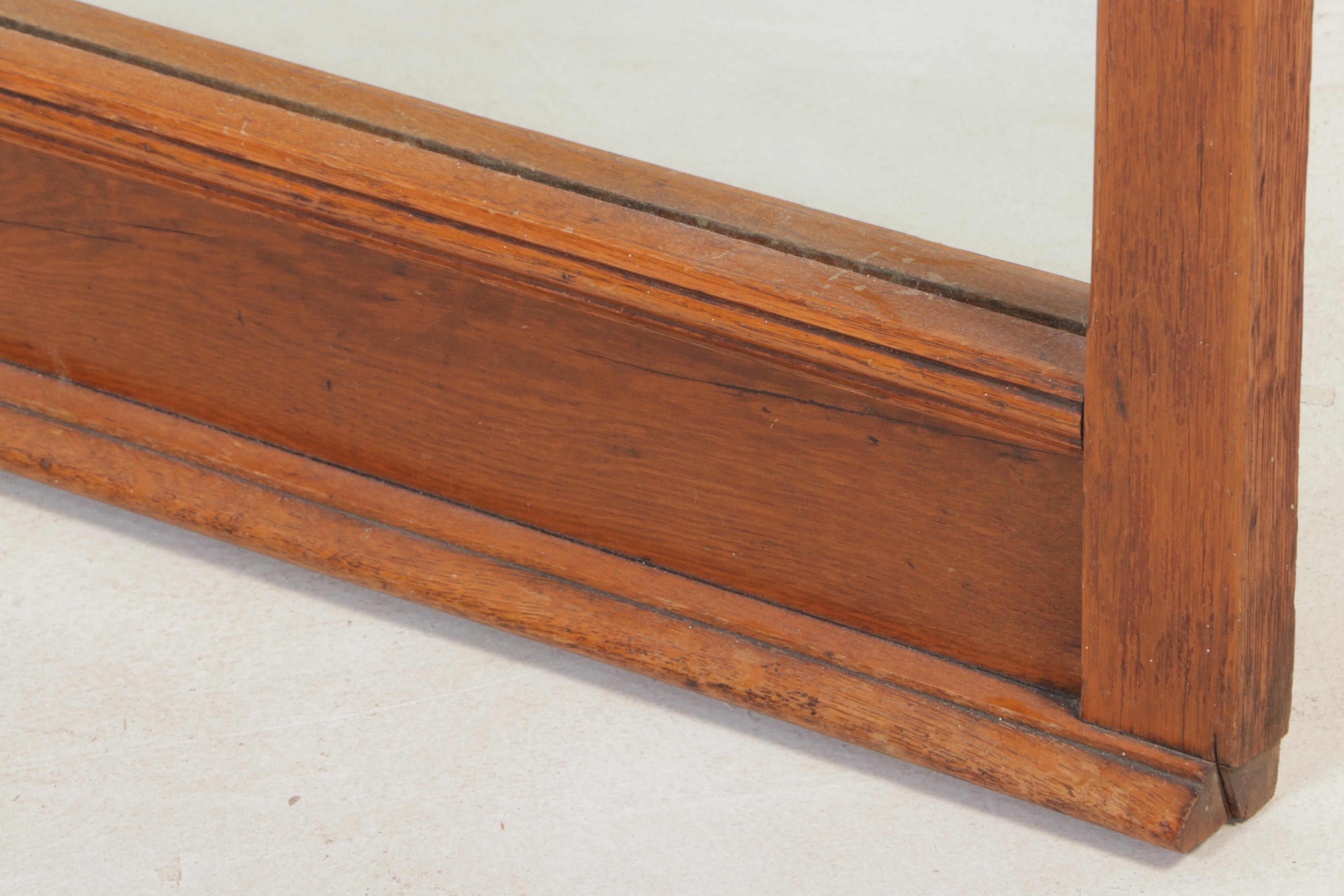 Victorian Carved Oak Pier Mirror, Late 19th Century