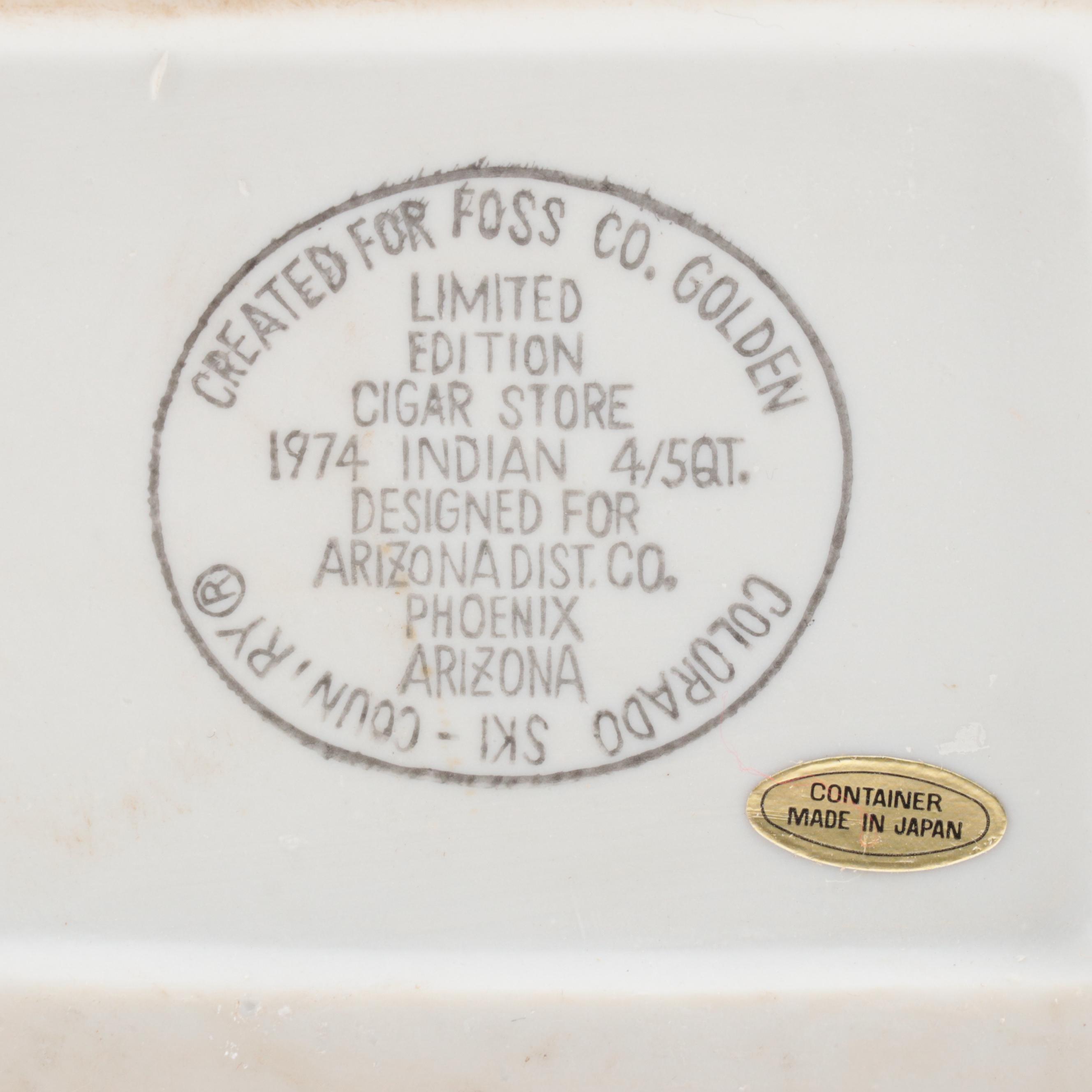 Ski Country "Look Out Indian" and Figural Porcelain Bourbon Decanters