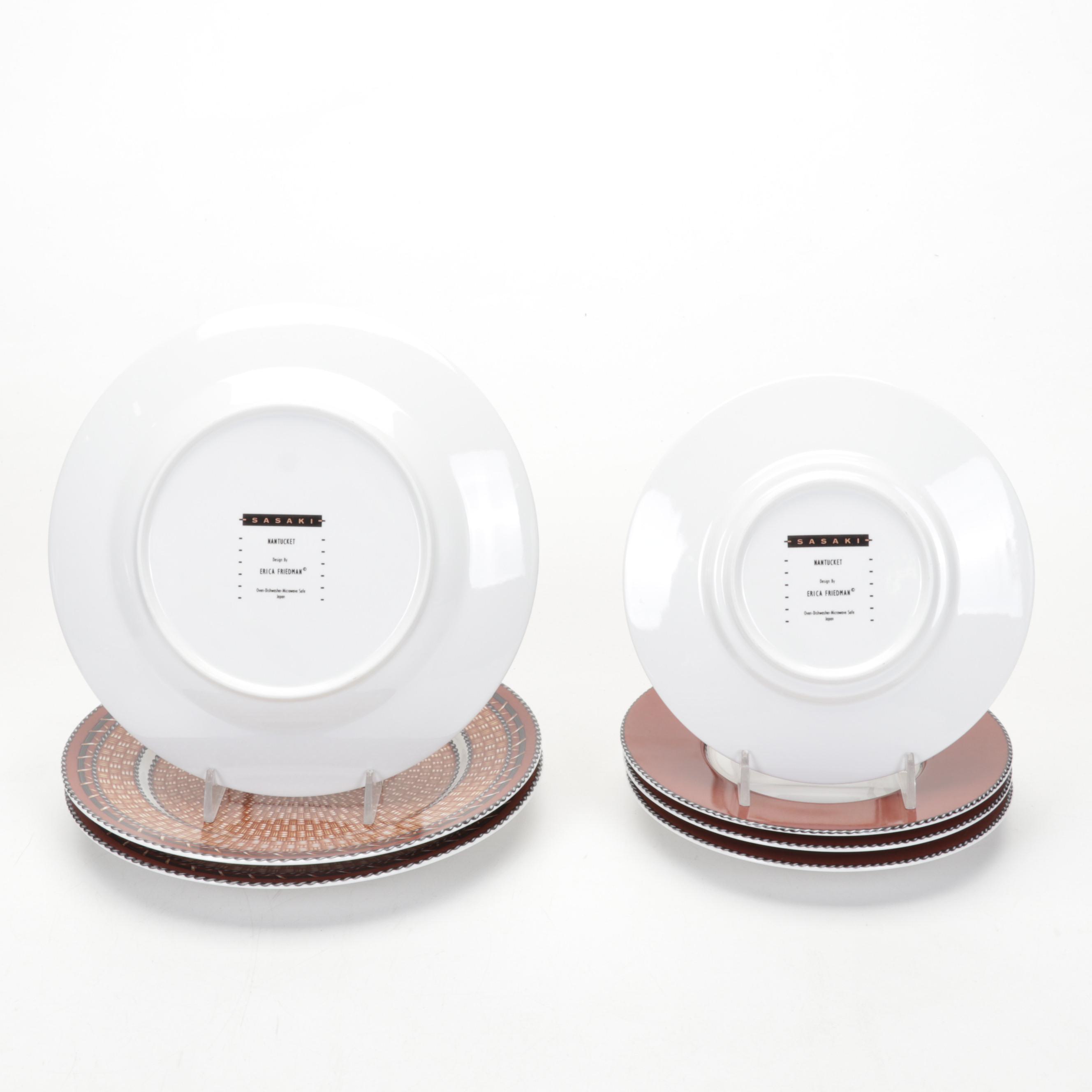 Sasaki "Nantucket" Dinnerware with Yki Nummi for Sanka Acrylic Cake Saver