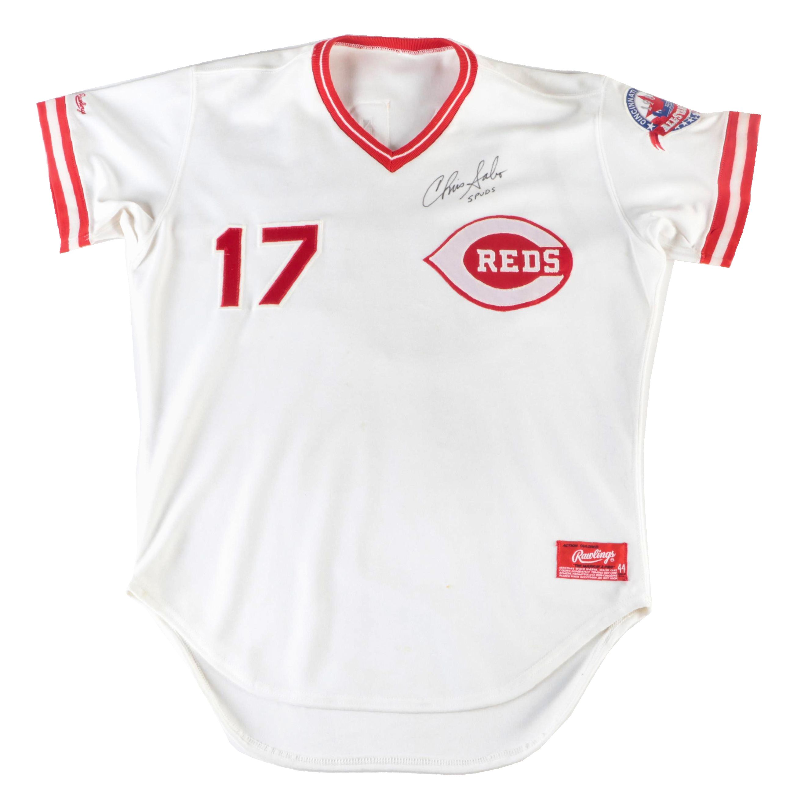Chris Sabo Signed "Spuds" 1988 All-Star Game Reds Rawlings Baseball Jersey