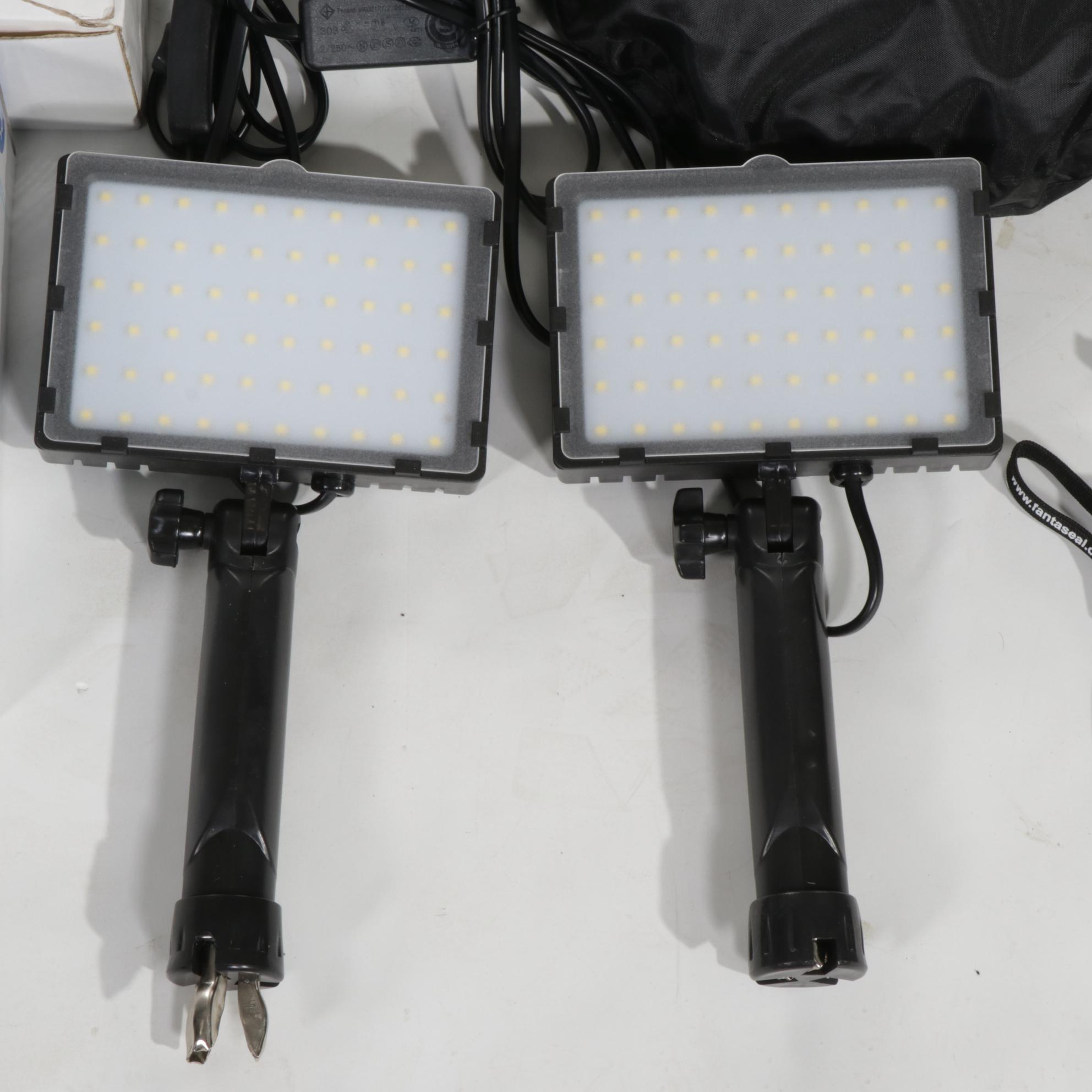 Studio Photographic Lighting Kit with Collapsible Tent, Backdrops, Tripods, More