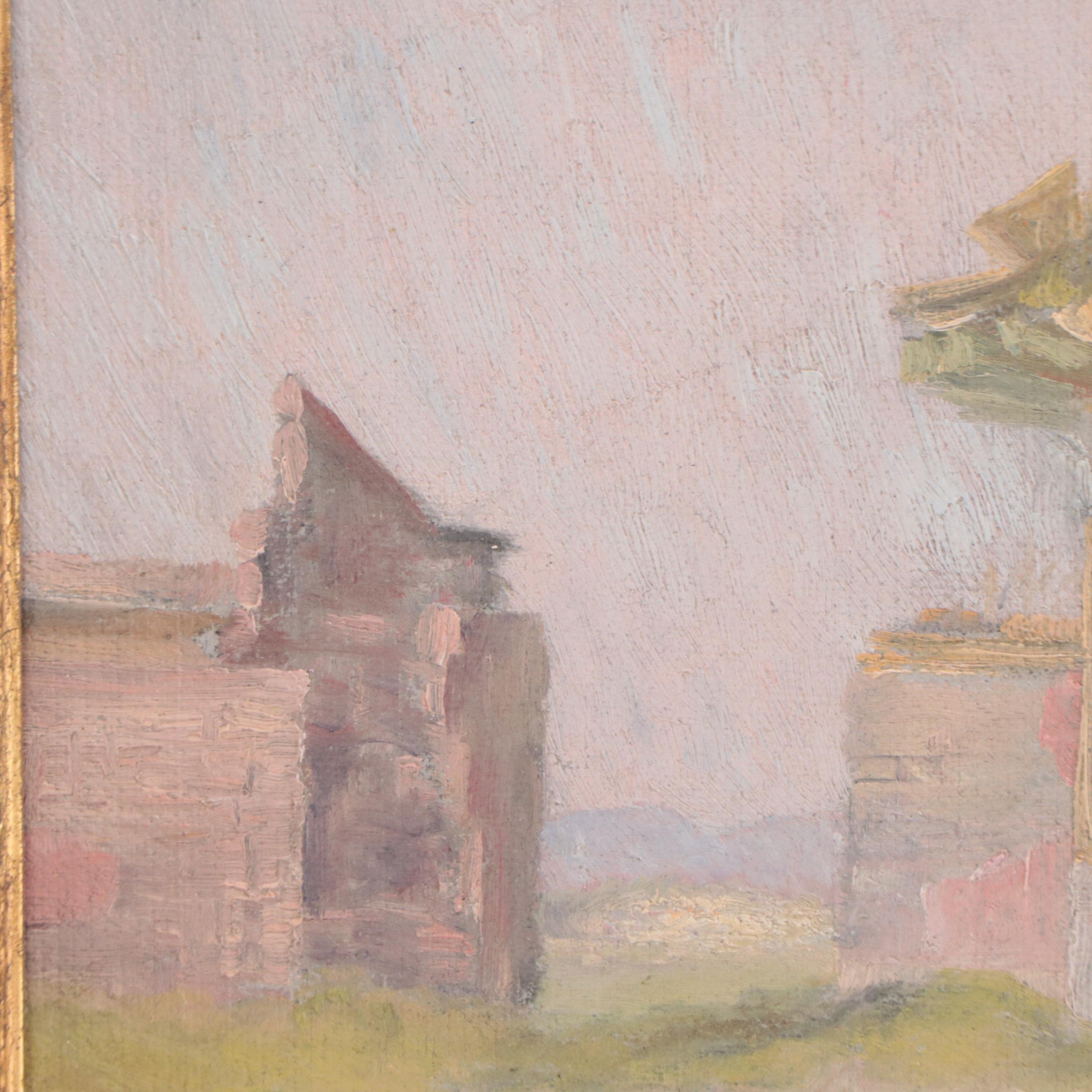 Oil Painting of a Temple Gate