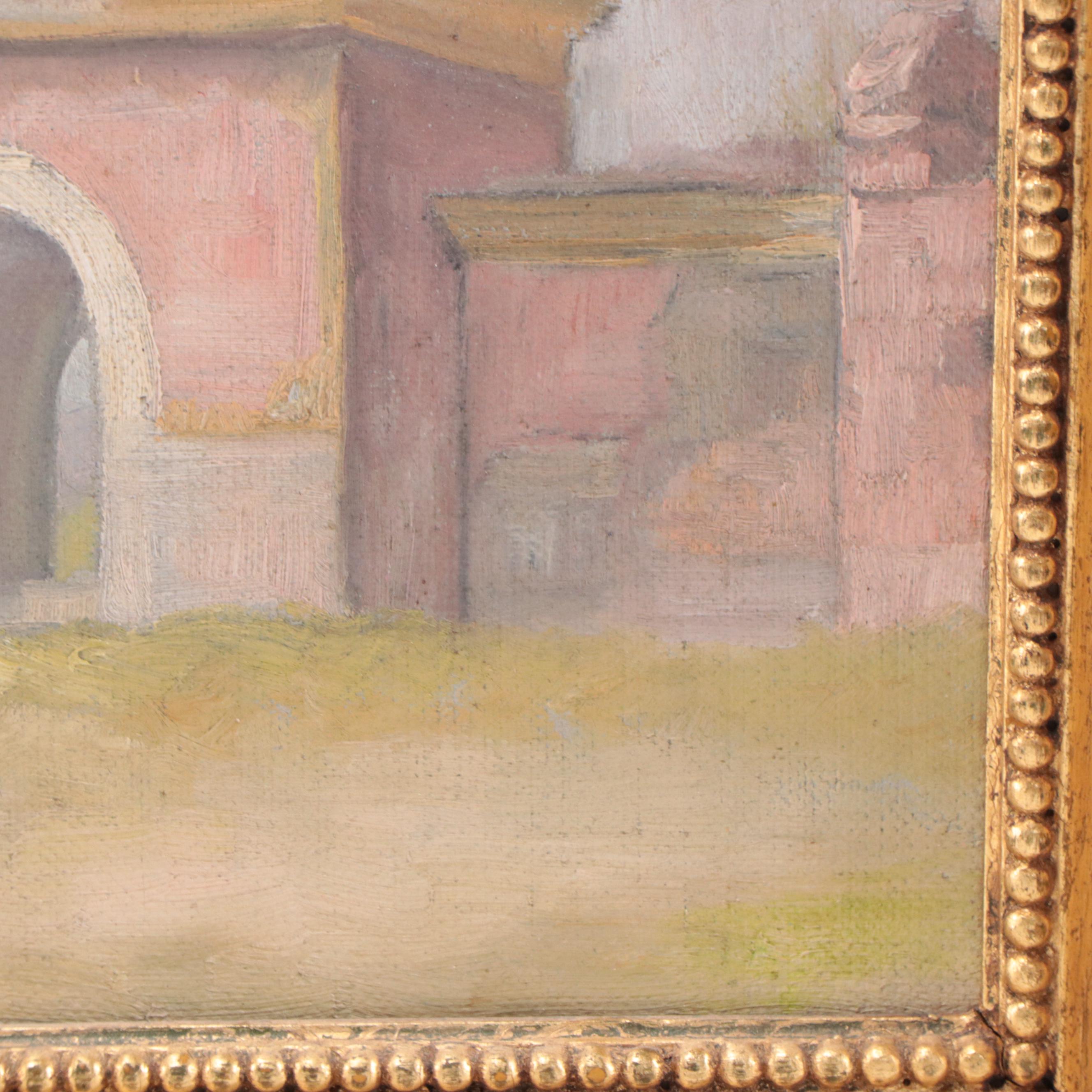 Oil Painting of a Temple Gate