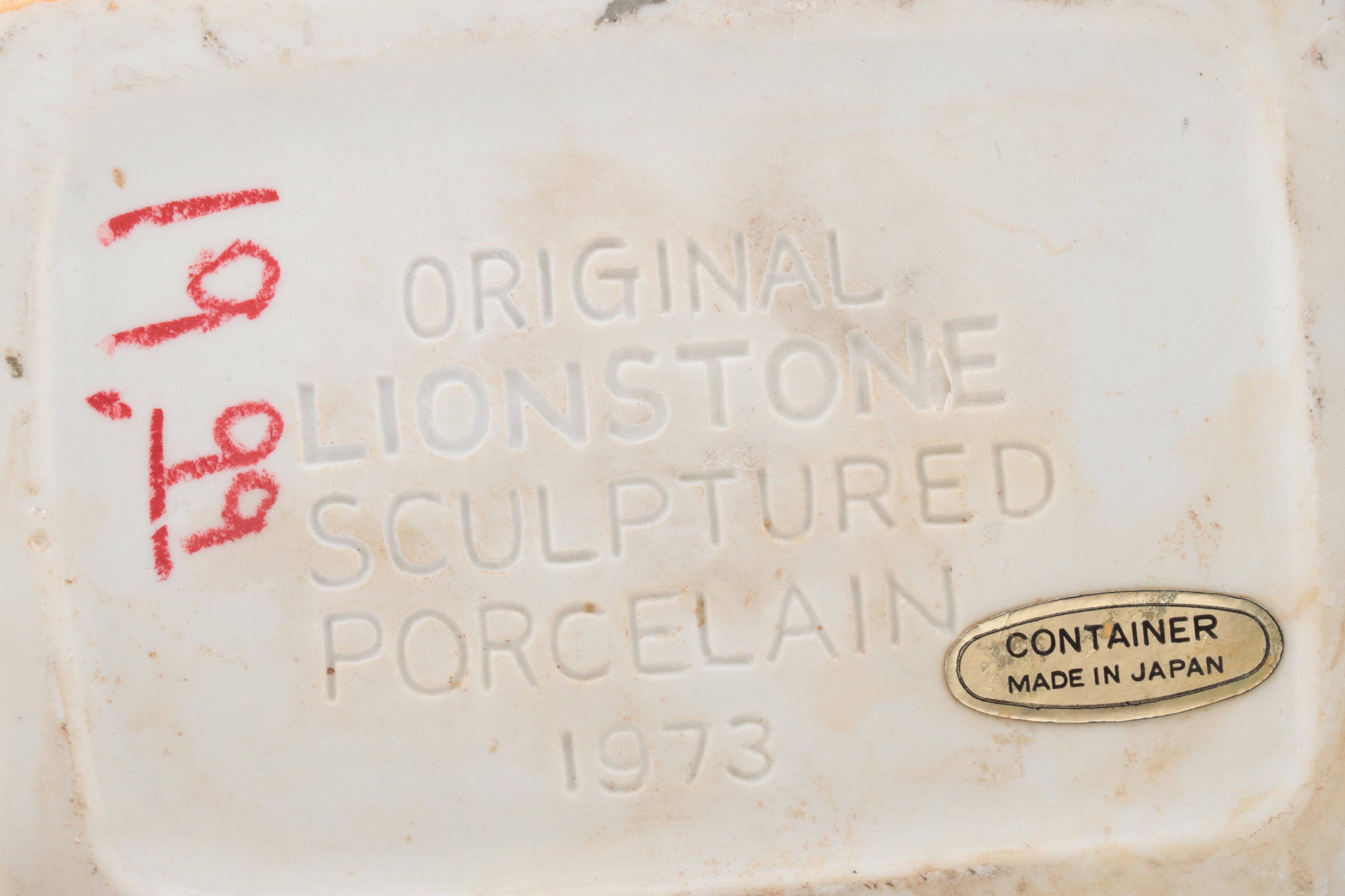 Lionstone with Ski Country and Other Porcelain Bird Shaped Decanters