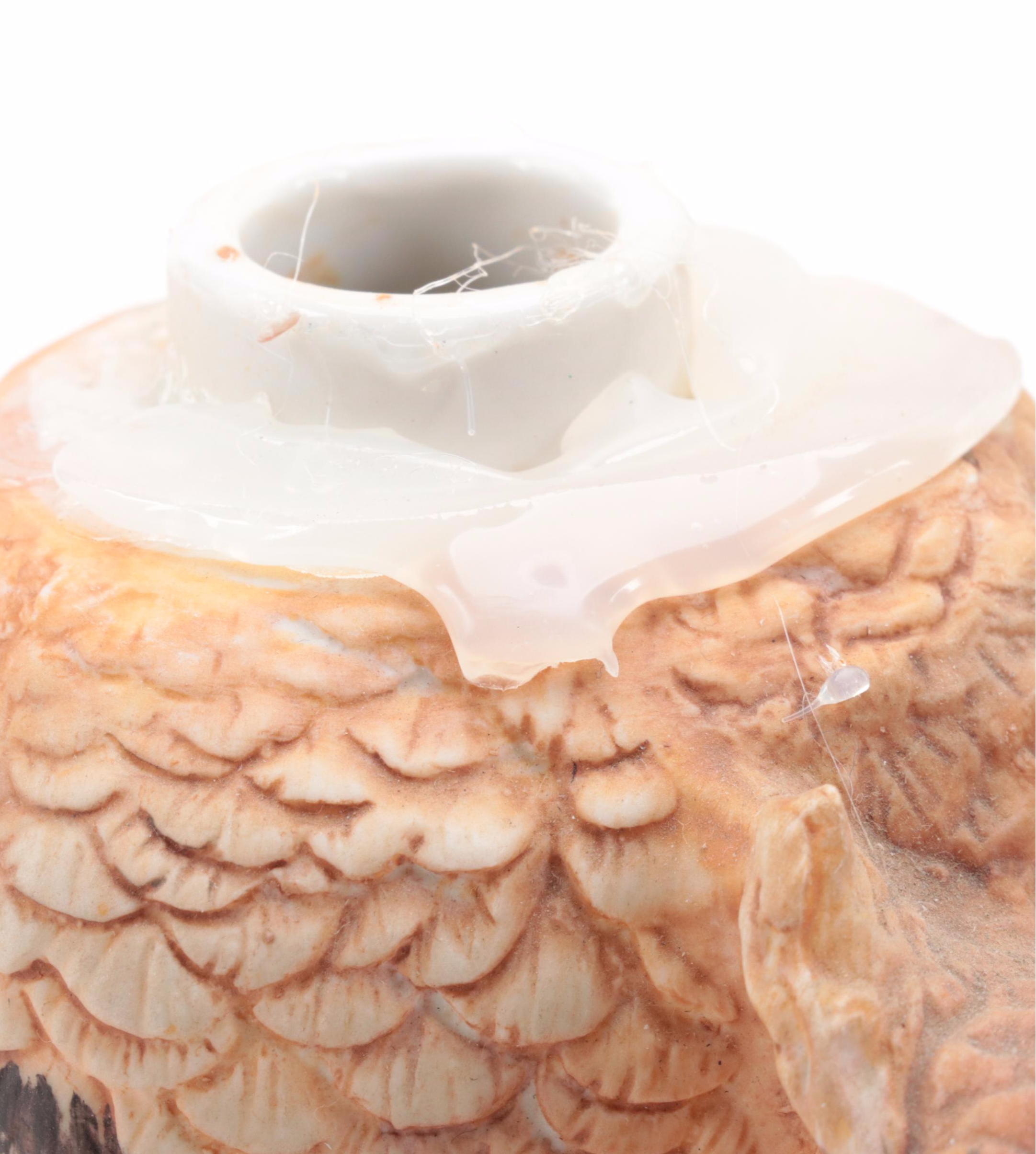 Lionstone with Ski Country and Other Porcelain Bird Shaped Decanters