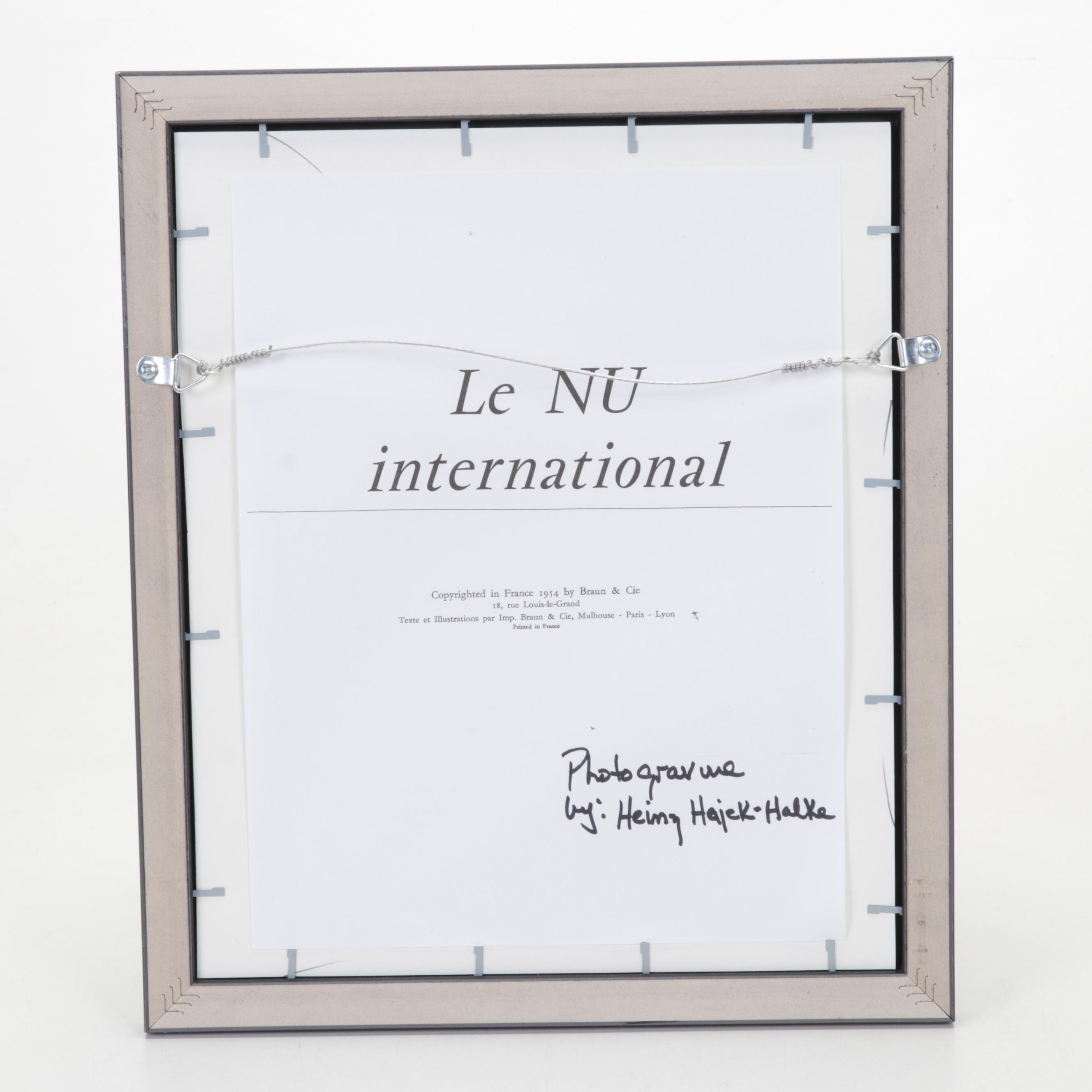 Heinz Hajek-Halke Rotogravure From "Le Nu International," 1954