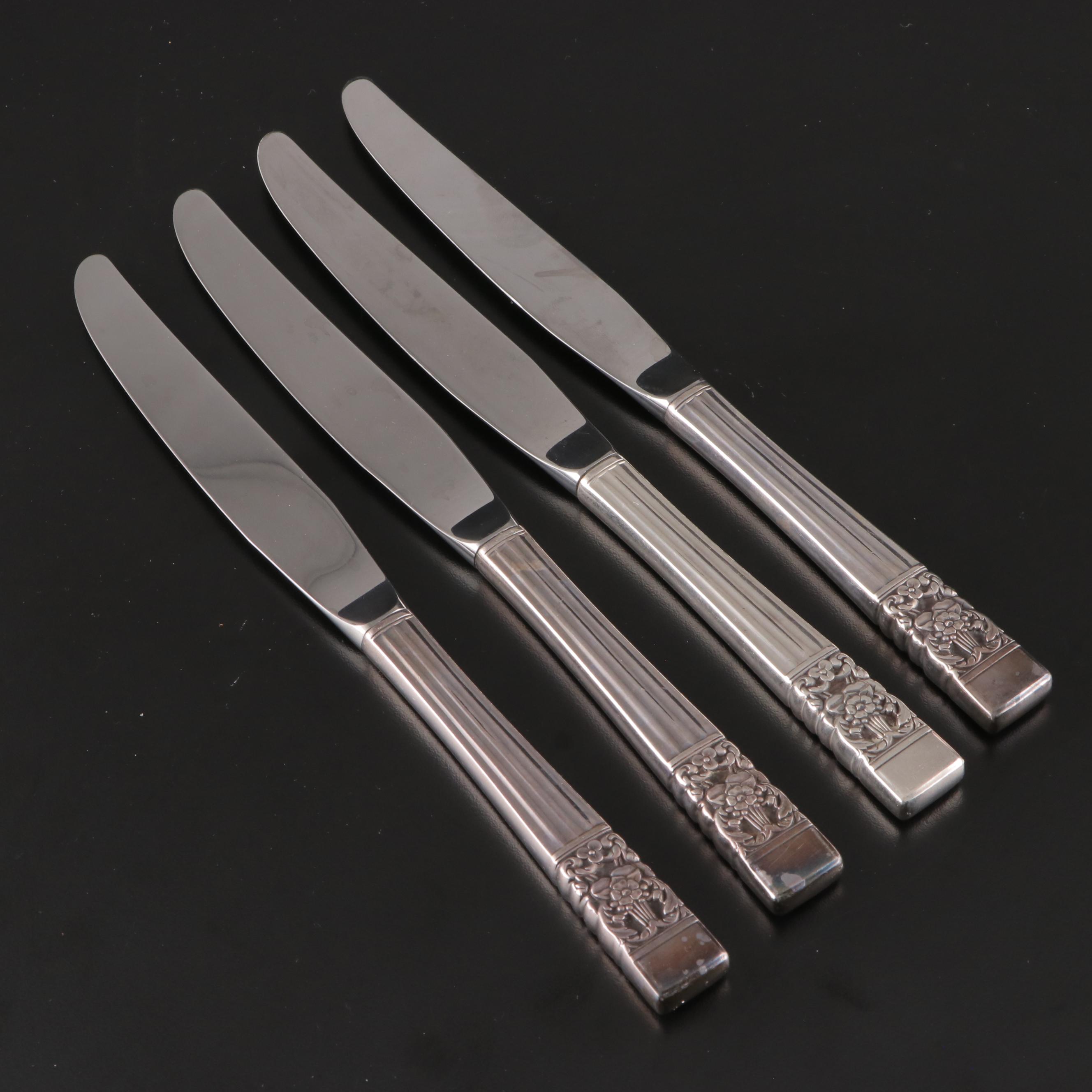 Oneida "Coronation" Community Silver Plate Flatware Set in Chest