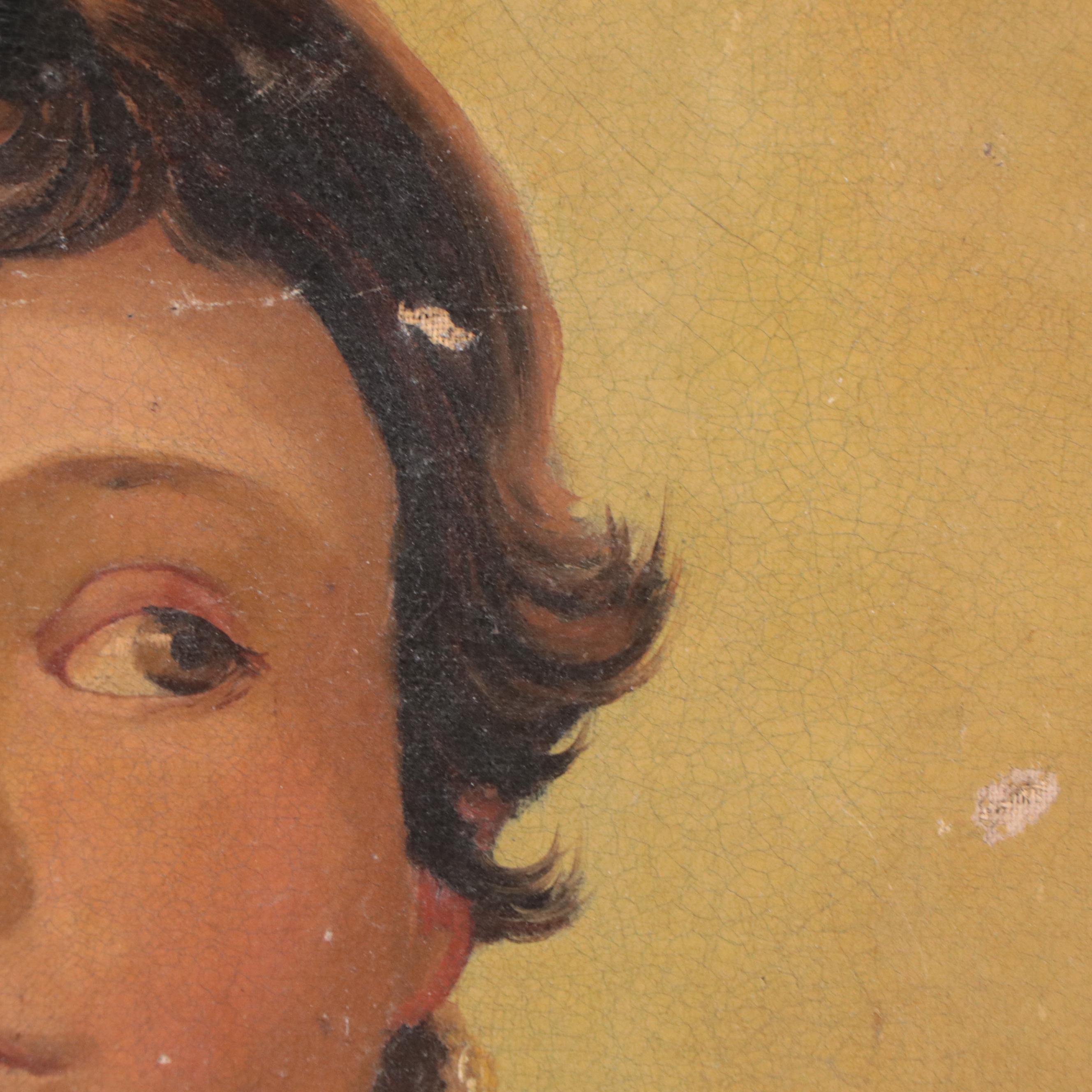 Continental School Portrait Oil Painting of a Traveler, 19th Century