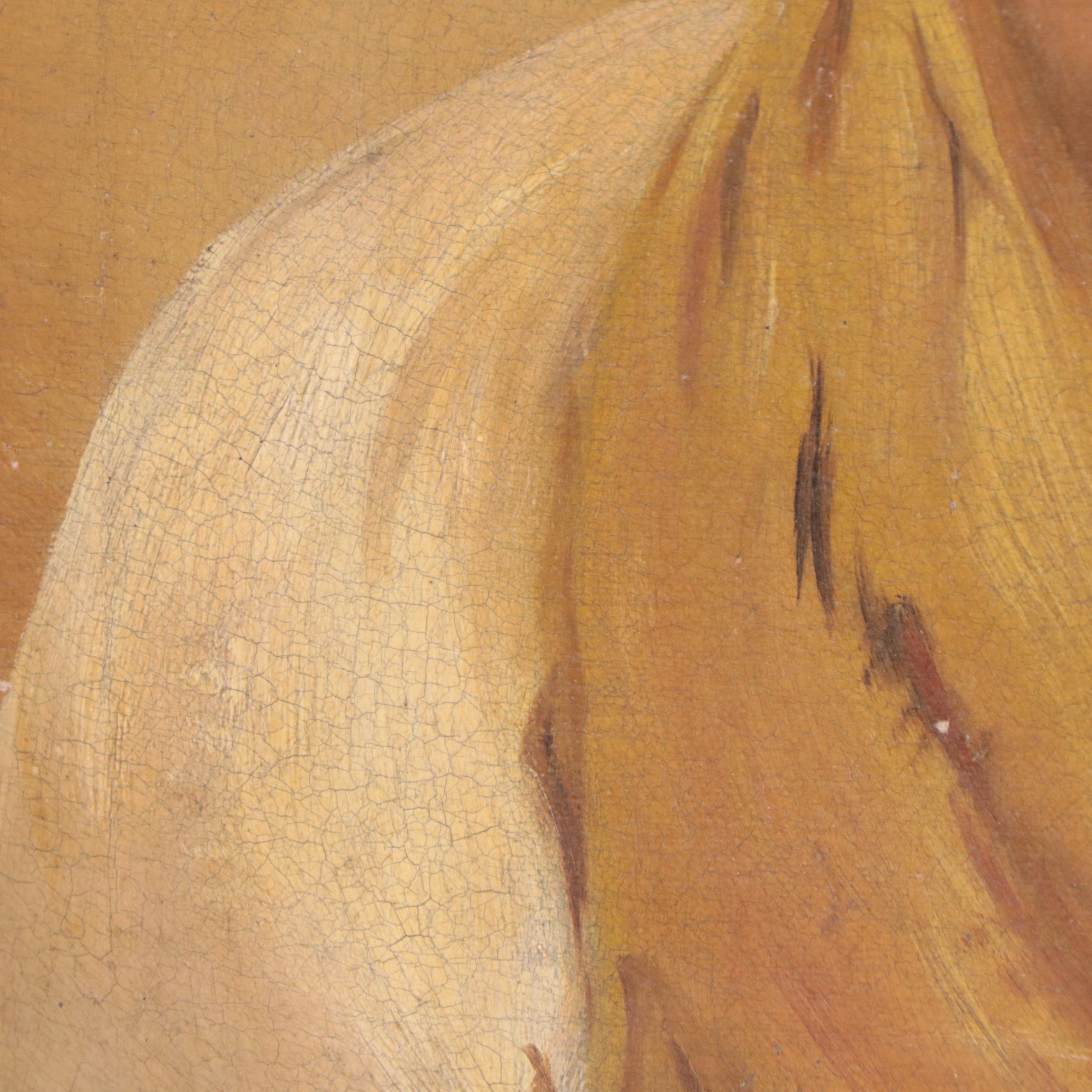 Continental School Portrait Oil Painting of a Traveler, 19th Century