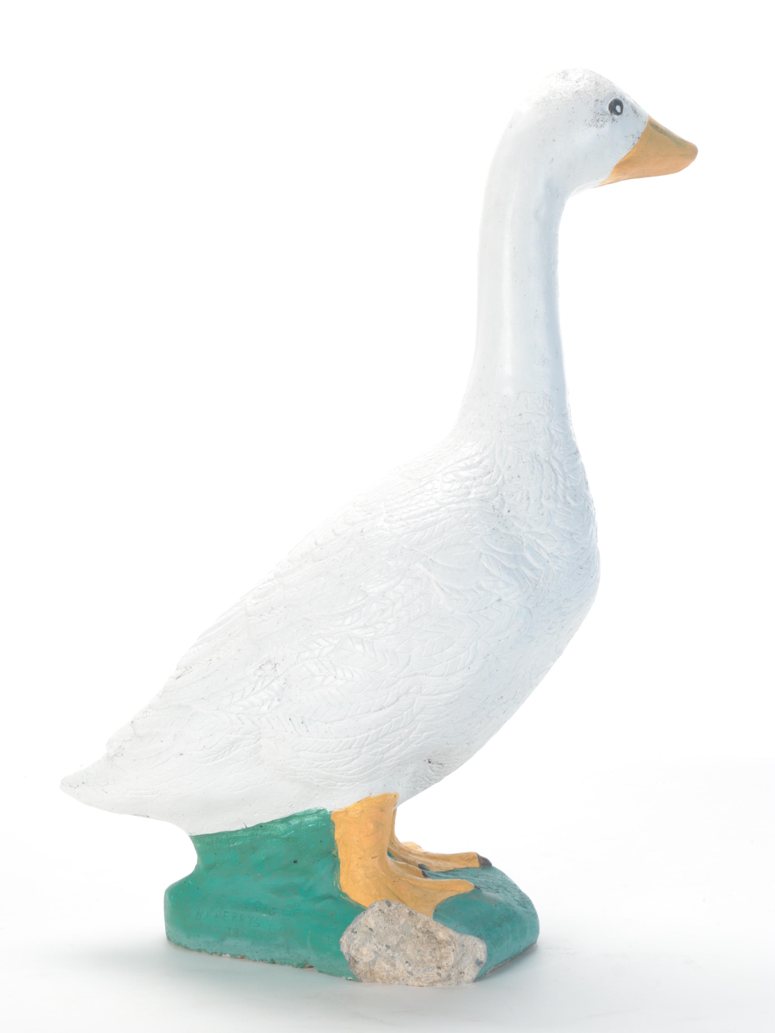Cast Concrete Goose, Duck, Hen and Rooster Garden Decor