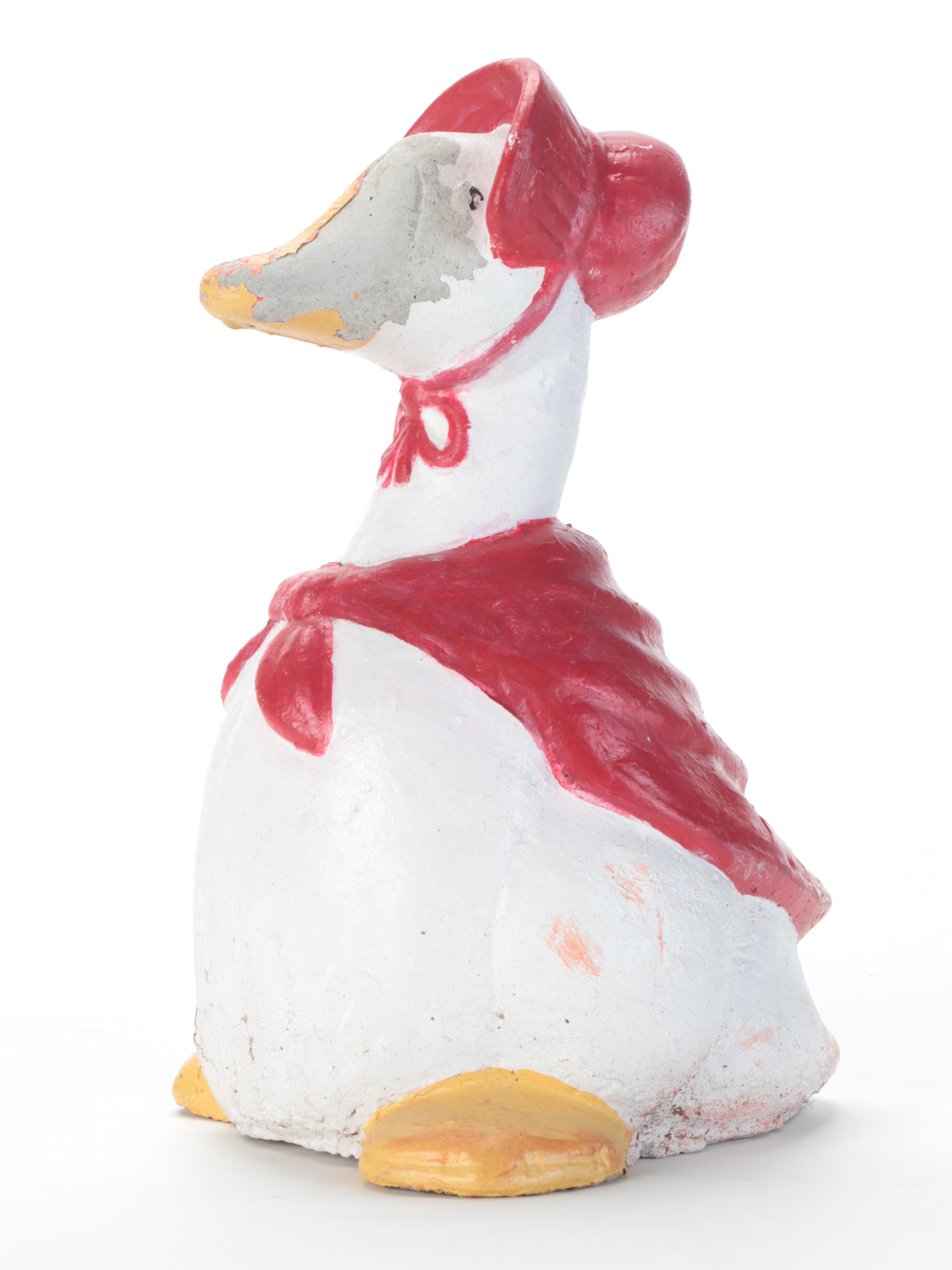 Cast Concrete Goose, Duck, Hen and Rooster Garden Decor