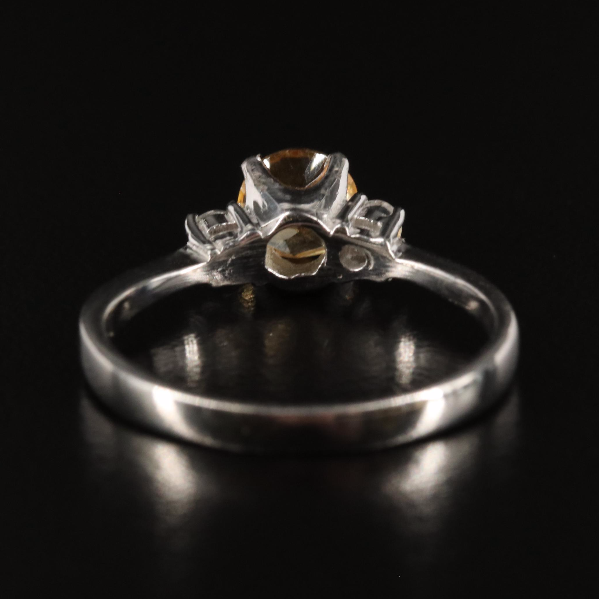 Sterling, Citrine and White Topaz Ring