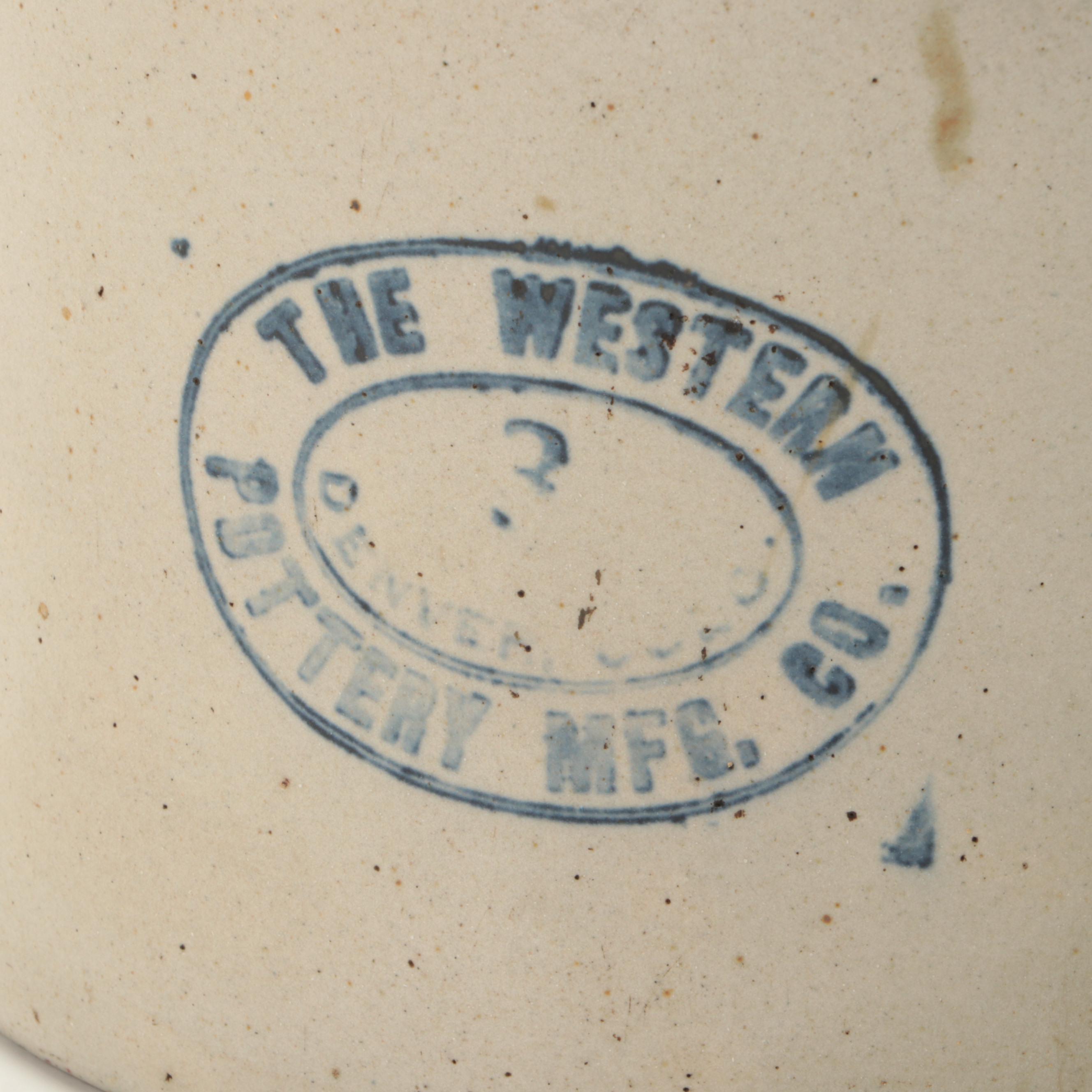 The Western Pottery Co. Two Tone Stoneware Jug, Early to Mid-20th Century
