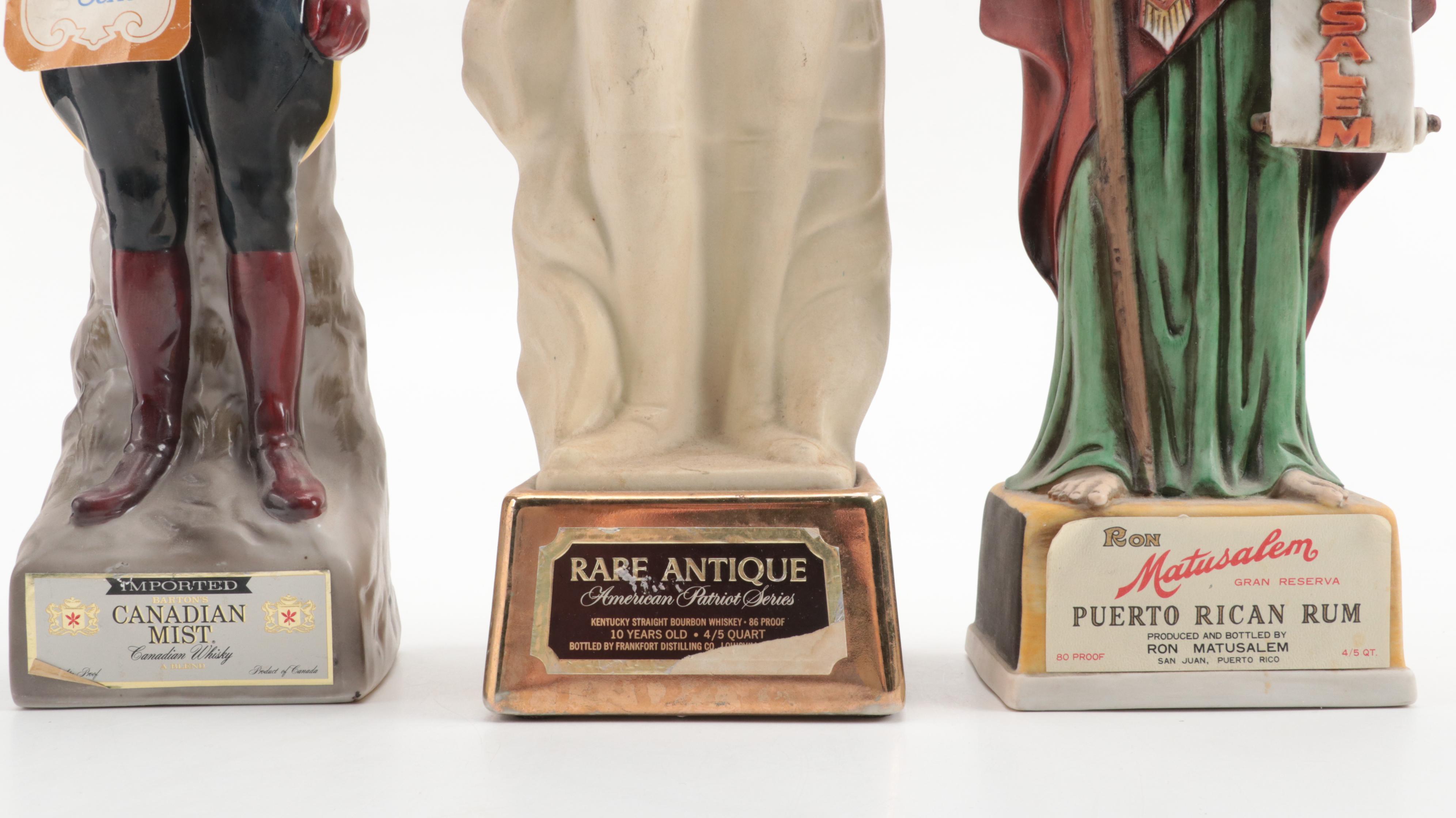 Frankfort Distilling Co., Ron Matusalem, and Canadian Mist Decanters