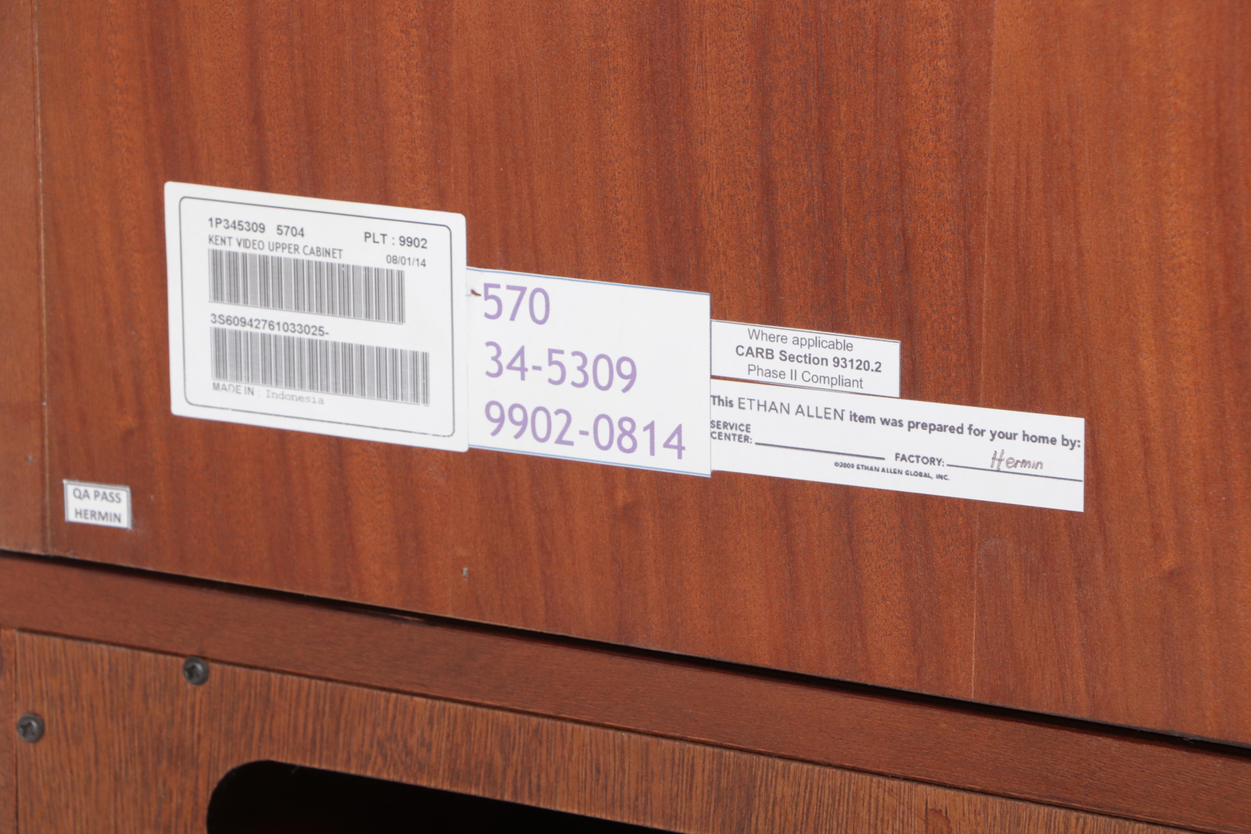 Ethan Allen "Kent" Mahogany Media Dresser