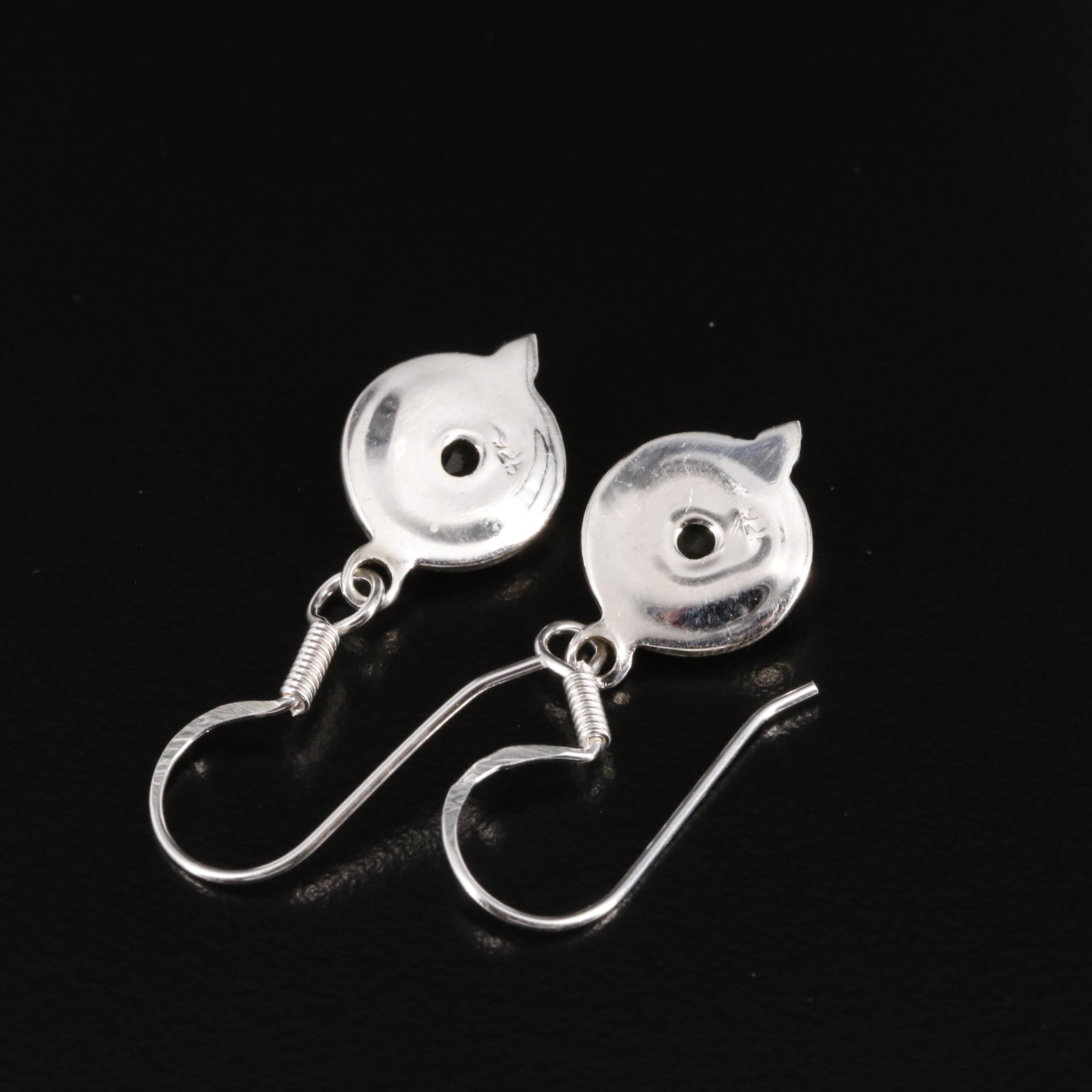 Sterling Aquamarine Dangle Earrings