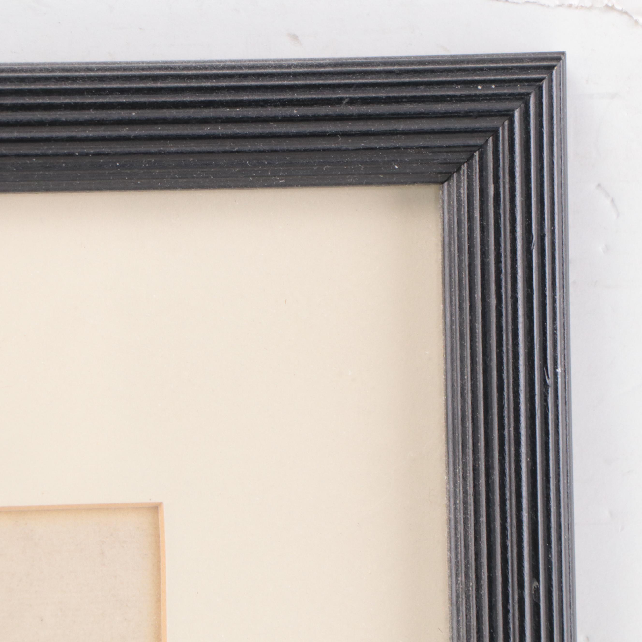 Attributed to Enno Meyer Charcoal Drawing of Reclining Male Nude