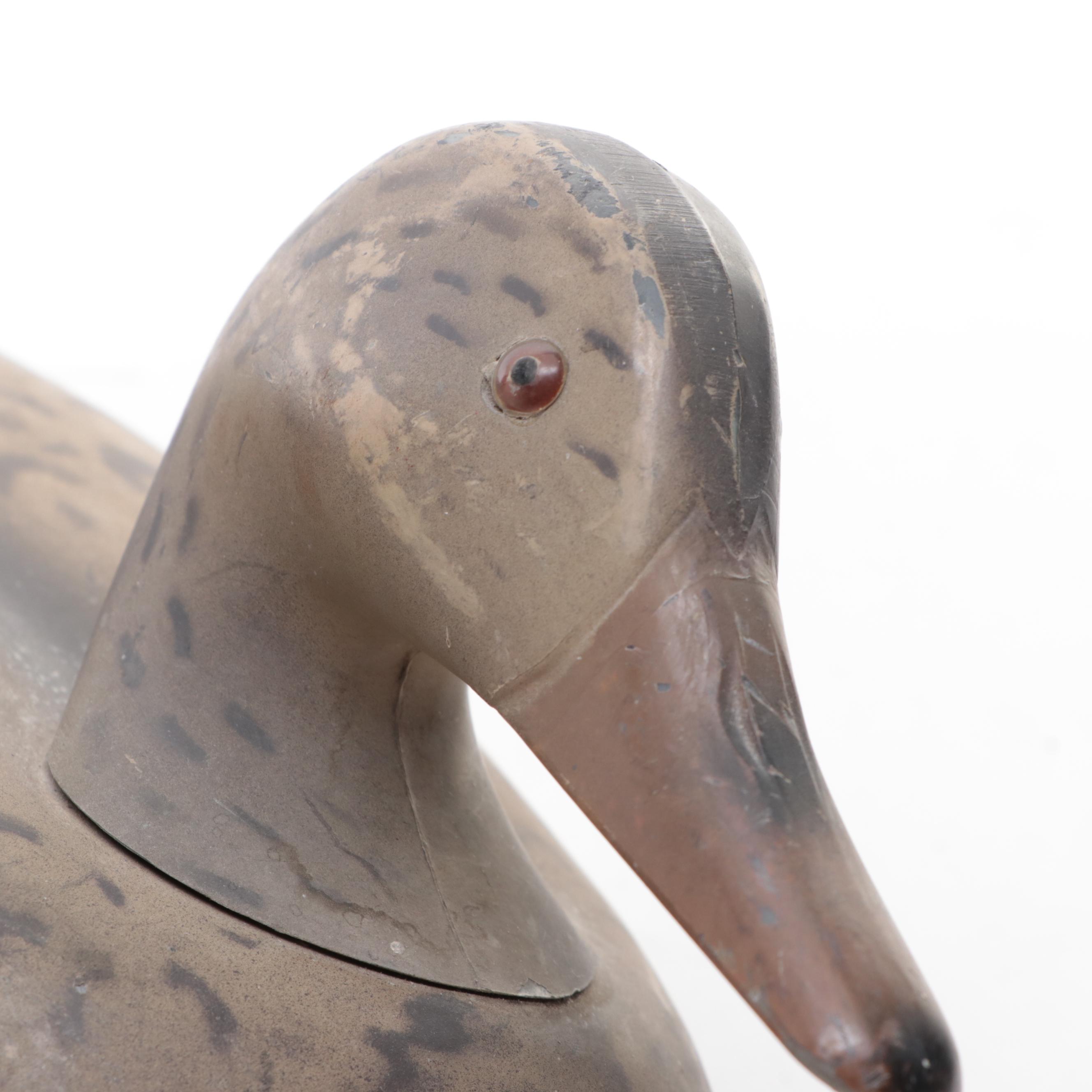 Three Duck Decoys With Mallard Drake and Hen