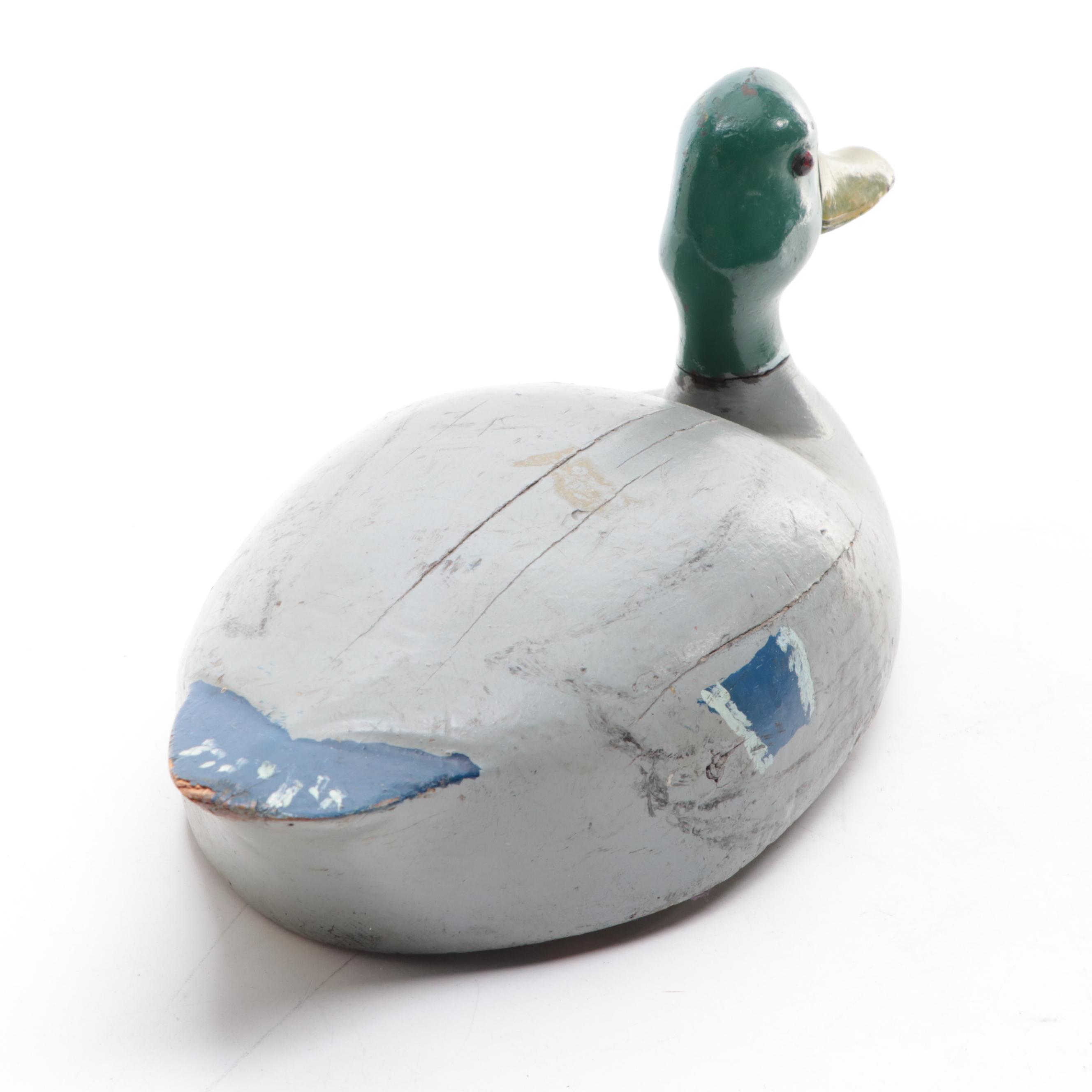 Three Duck Decoys With Mallard Drake and Hen