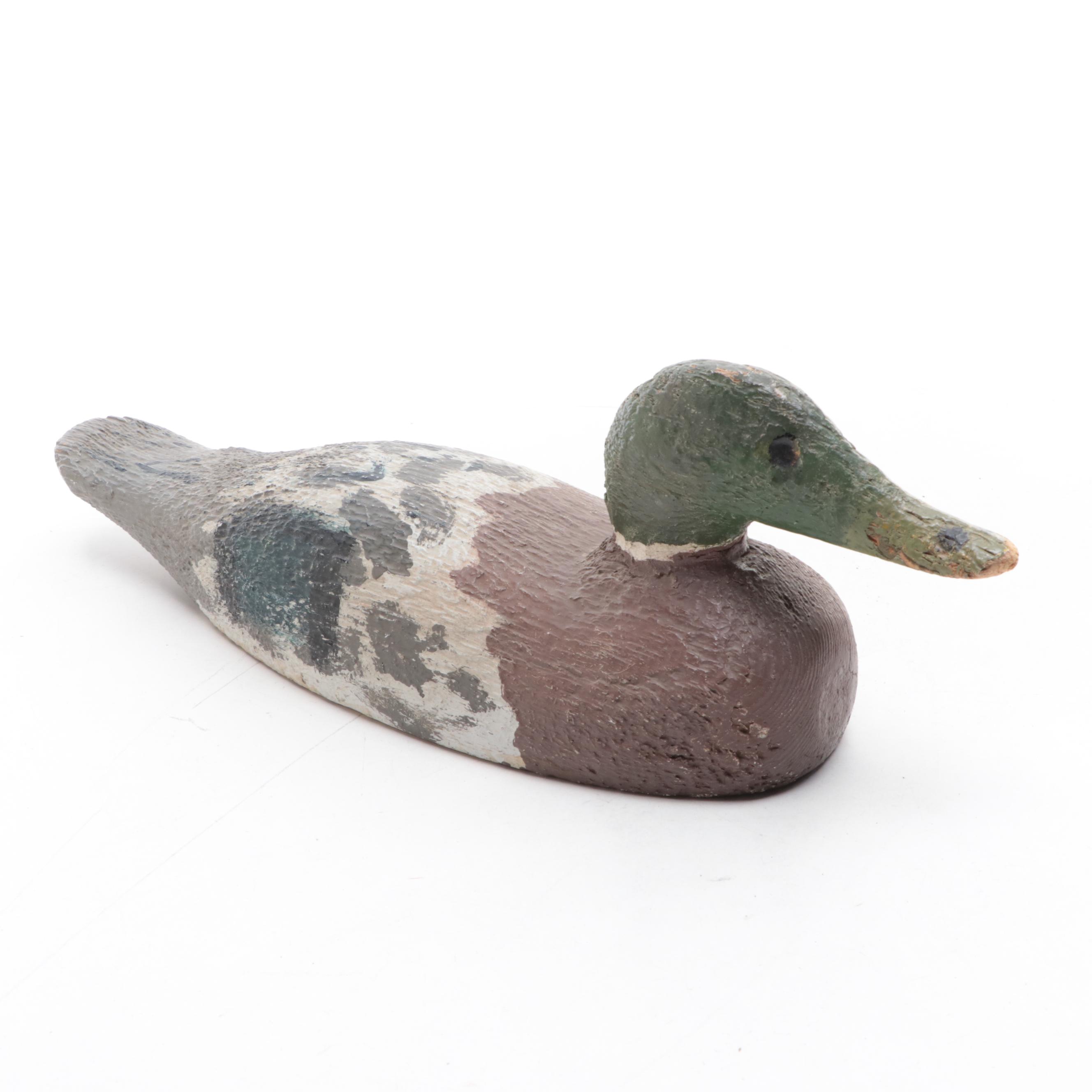 Three Duck Decoys With Mallard Drake and Hen