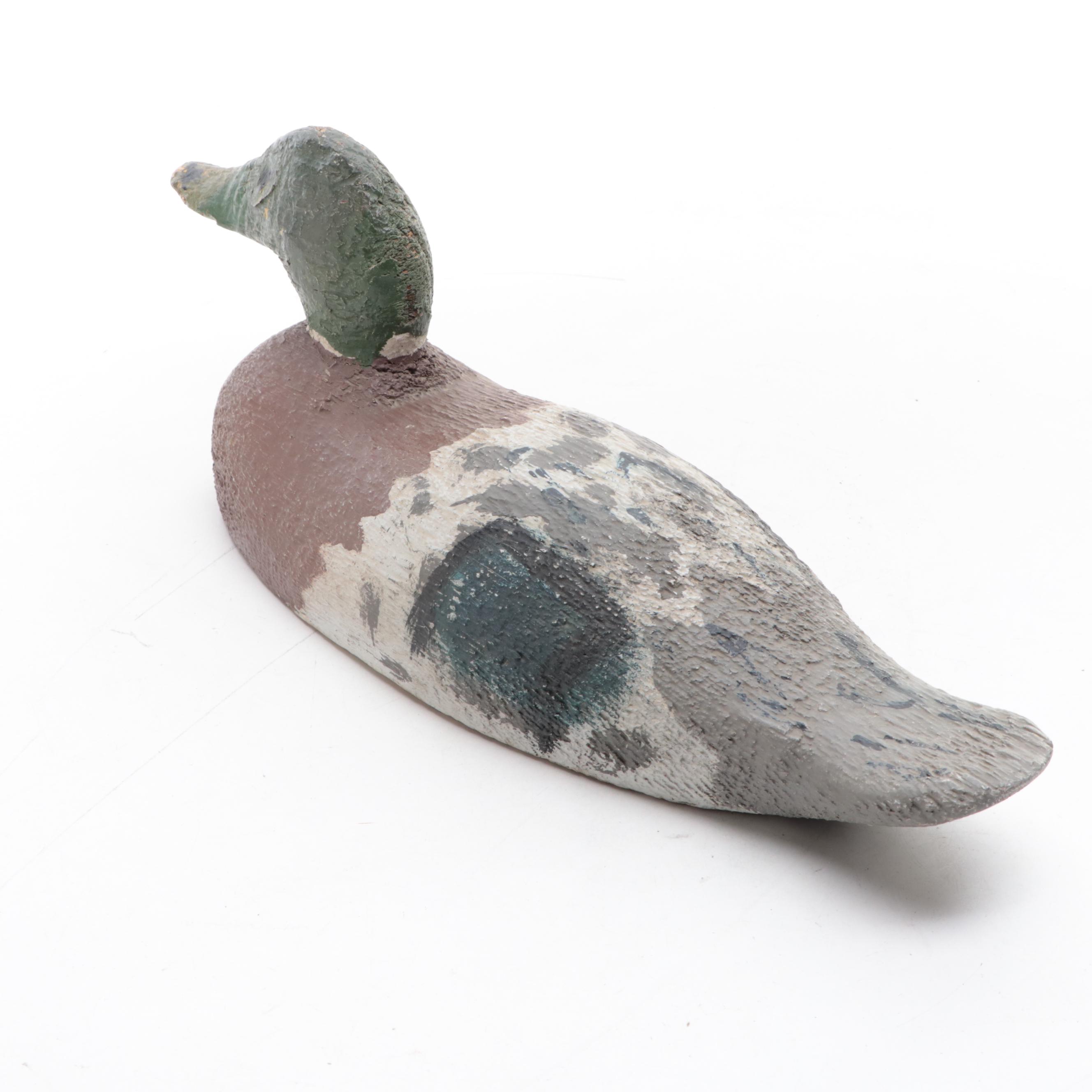 Three Duck Decoys With Mallard Drake and Hen