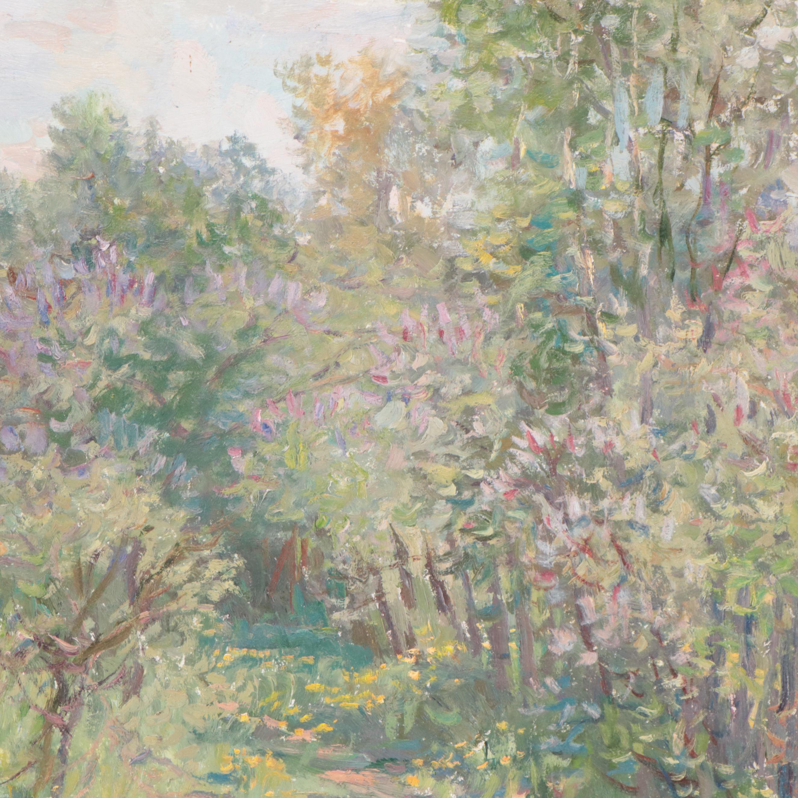 Vladimir Anatolevich Fedulov Landscape Oil Painting "Bloom Time," 1992