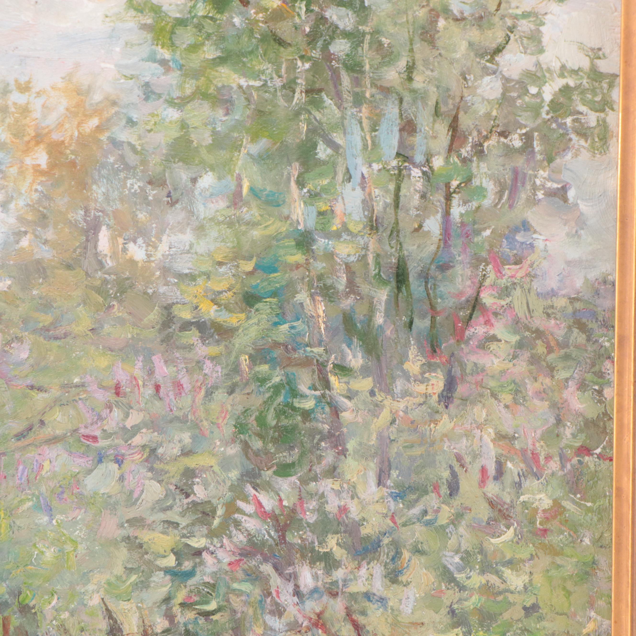 Vladimir Anatolevich Fedulov Landscape Oil Painting "Bloom Time," 1992