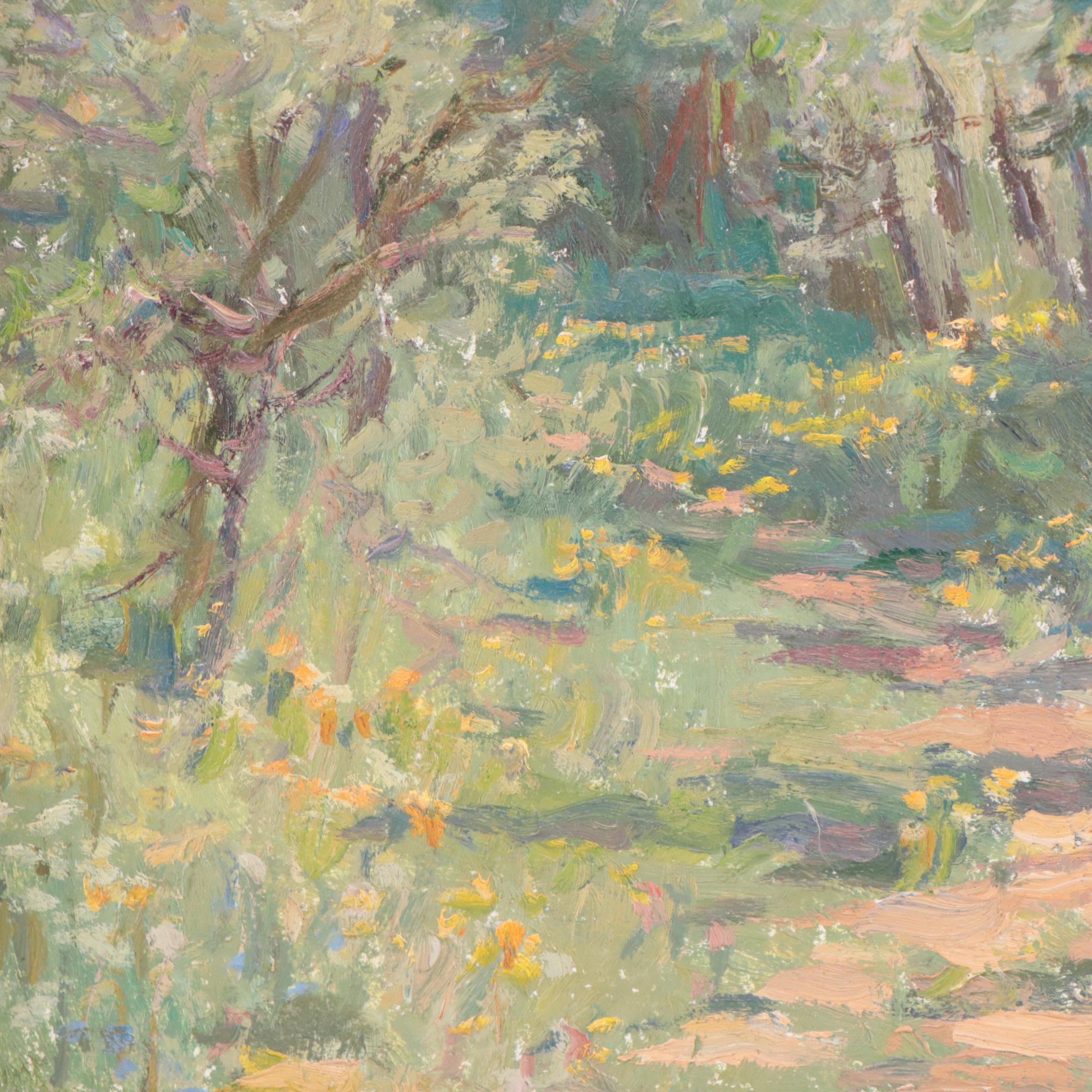 Vladimir Anatolevich Fedulov Landscape Oil Painting "Bloom Time," 1992