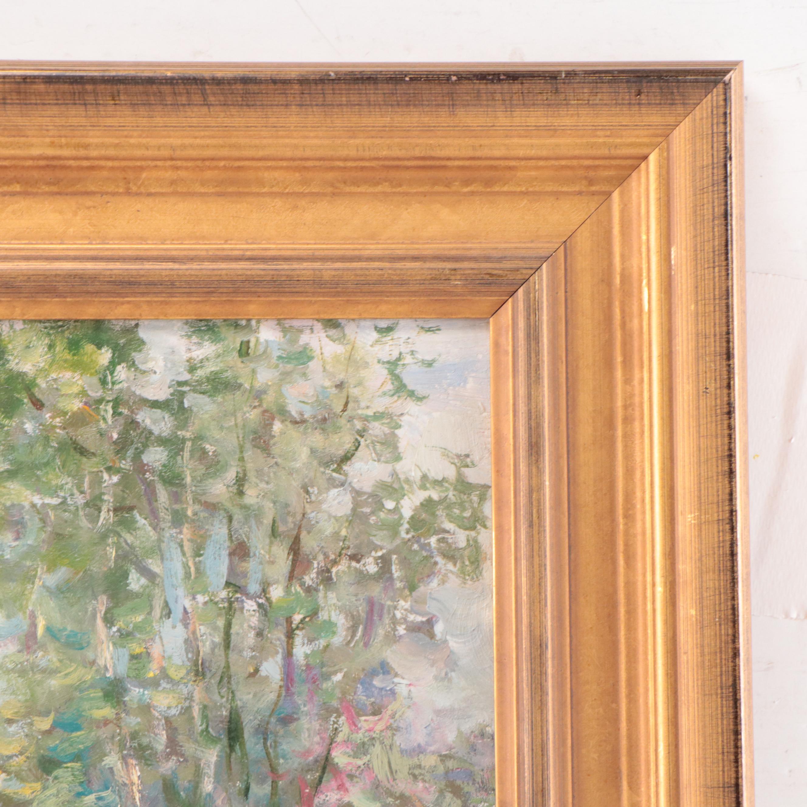 Vladimir Anatolevich Fedulov Landscape Oil Painting "Bloom Time," 1992