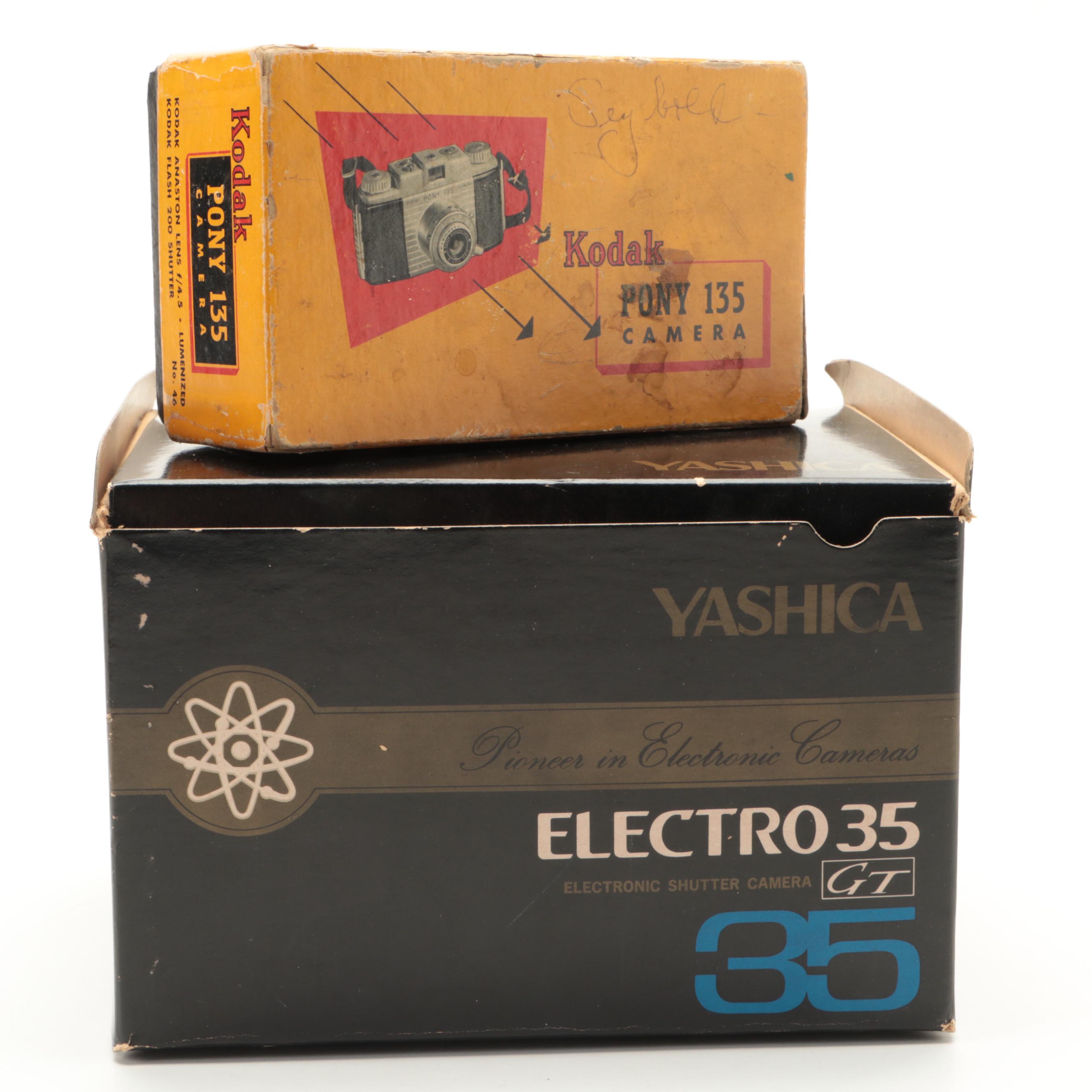 Yashica Electro 35 Camera with Kodak "Pony" and "Starmite" Cameras