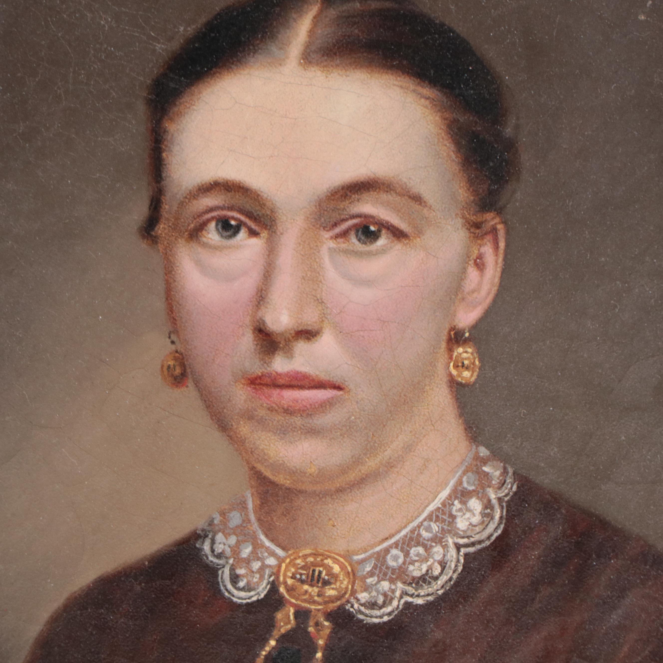 Portrait Oil Painting of a Lady, 1868