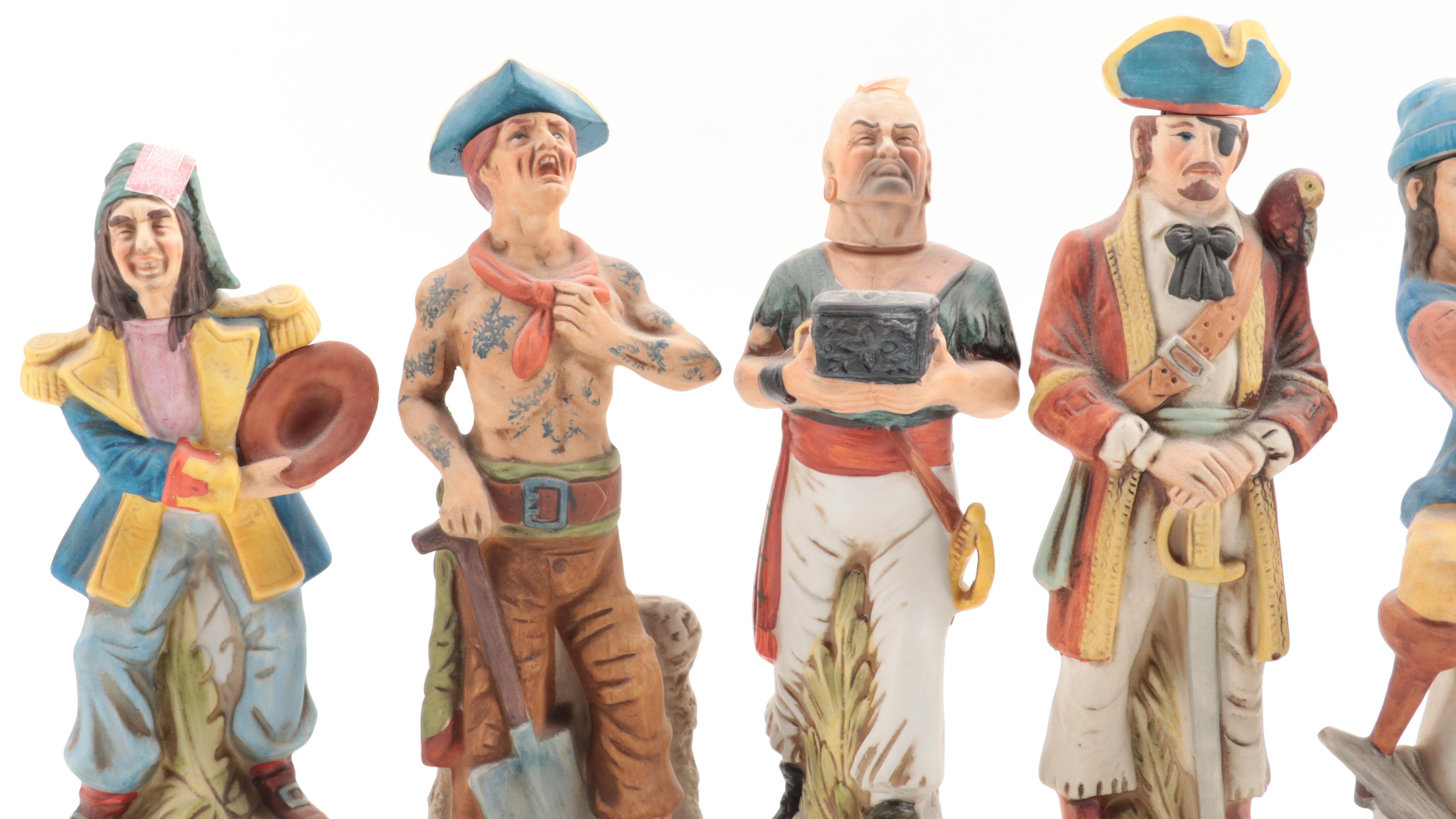 McCormick Rum and Other Figural Bisque Decanters