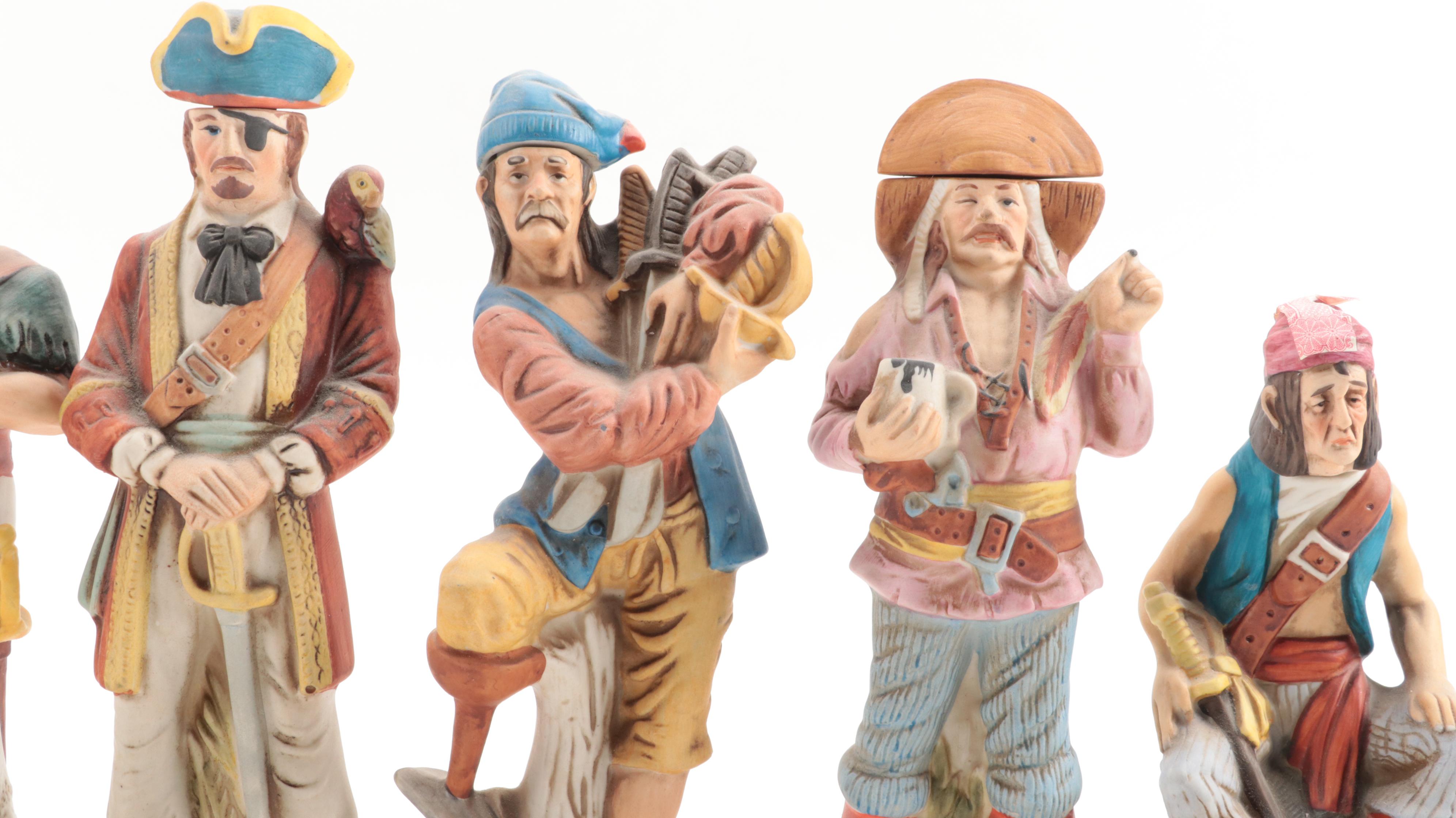 McCormick Rum and Other Figural Bisque Decanters