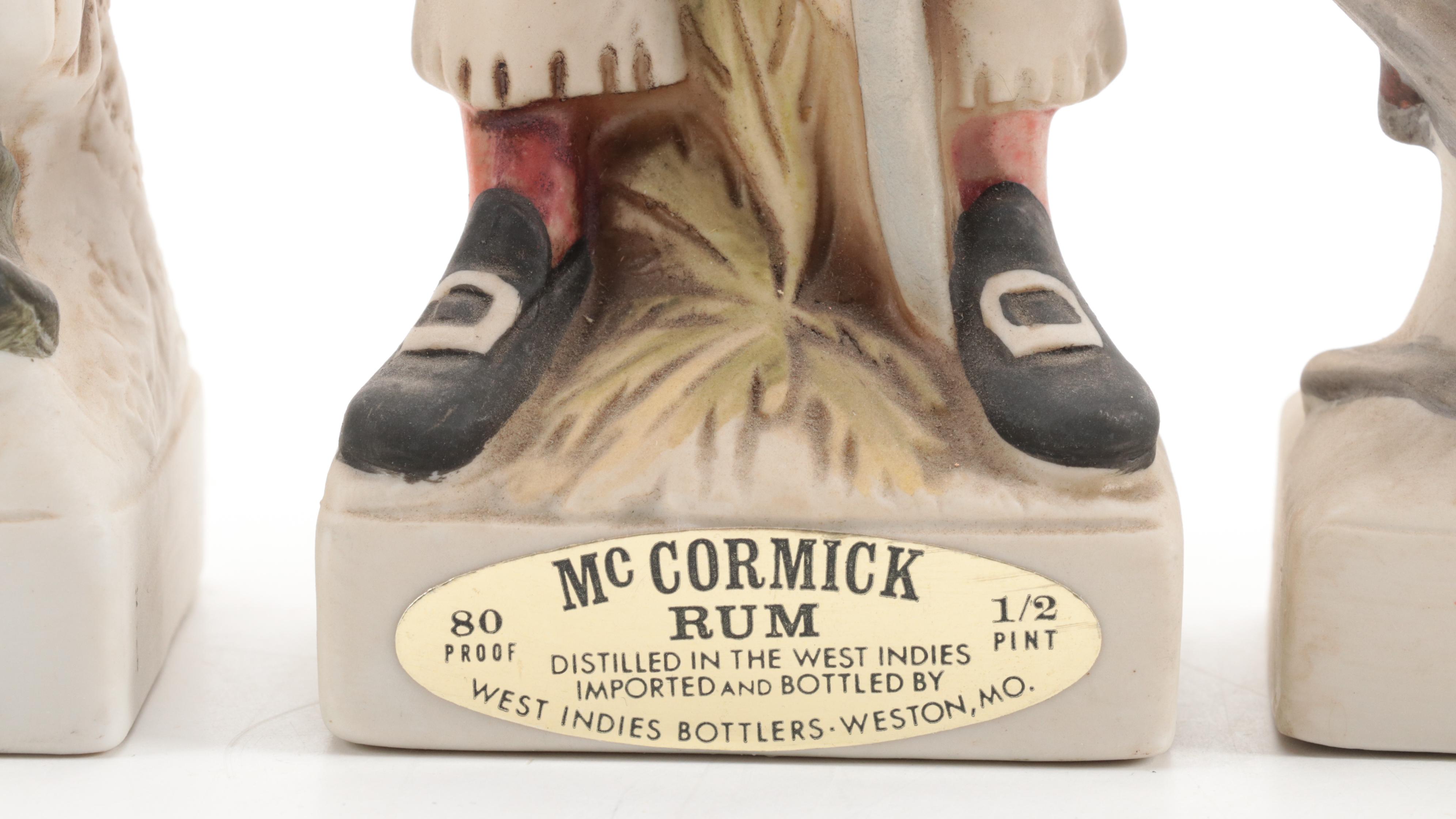 McCormick Rum and Other Figural Bisque Decanters