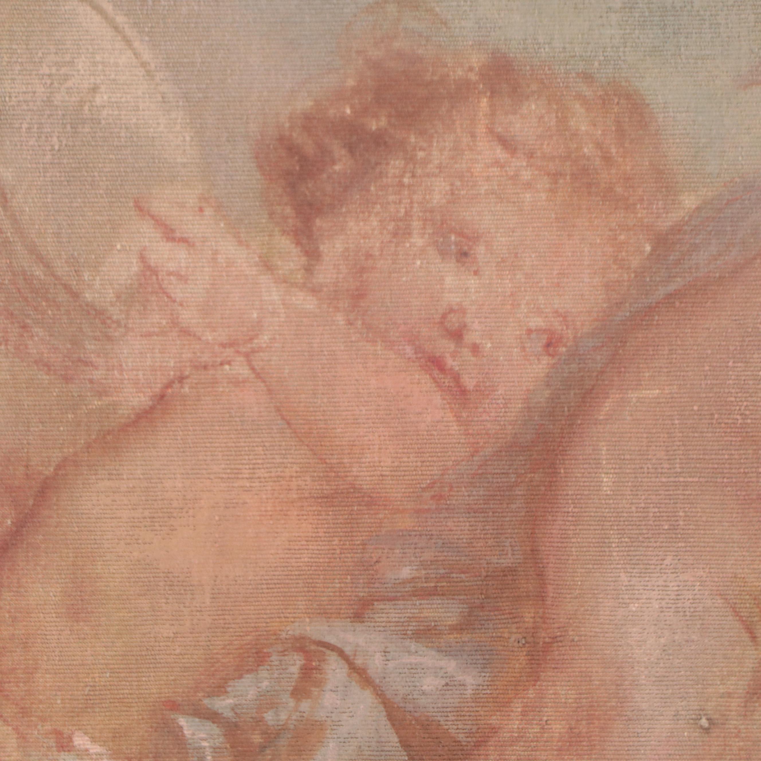 Academic Oil Painting of Lounging Putti, Circa 1900